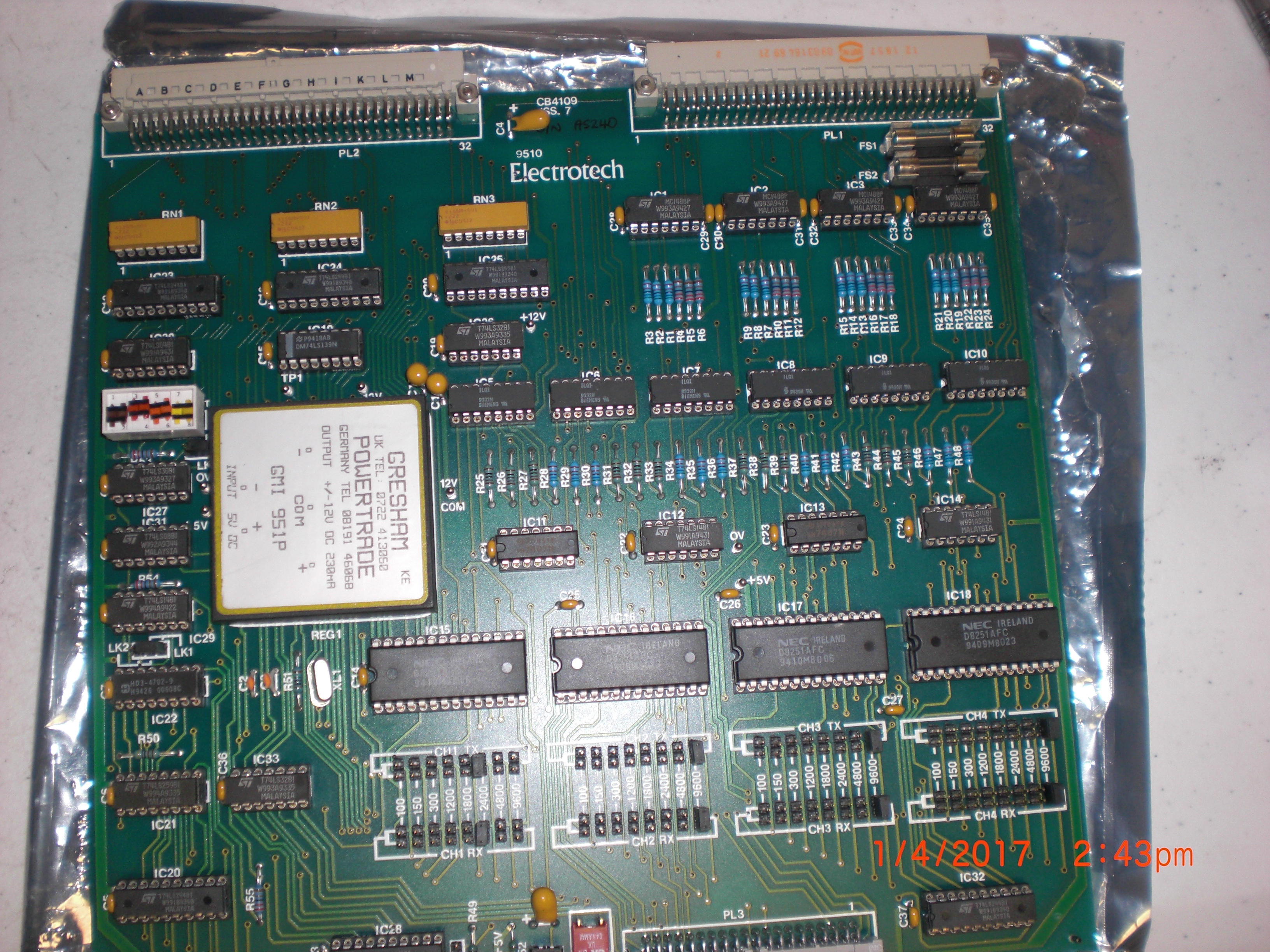 PCB R44109Secs 2 ELECTROTECH 9510 Aviza RP01745 