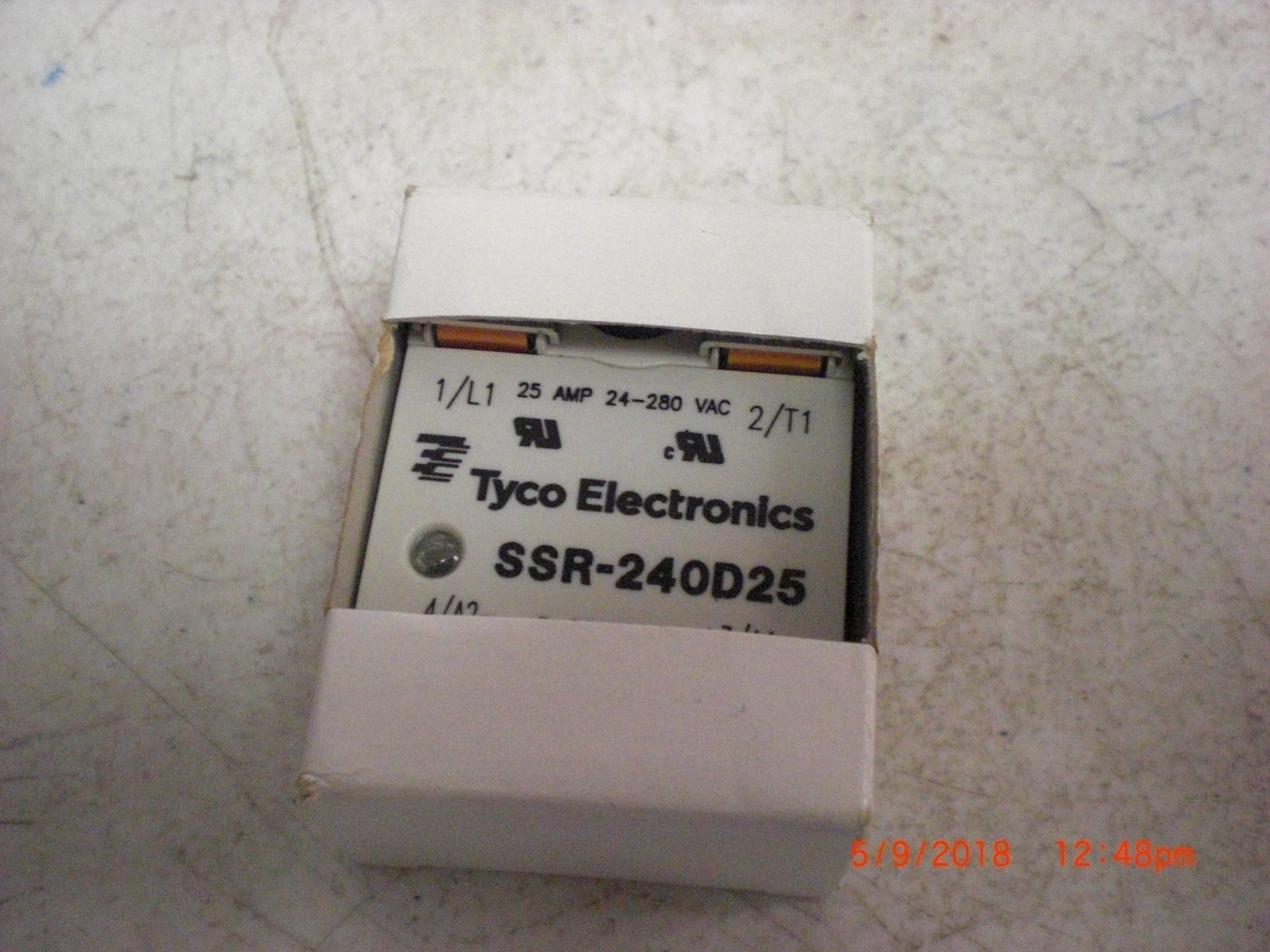 RELAY TYCO ELECTRONICS SSR240D25 solid state 25A 24250VAC 332VDC 38