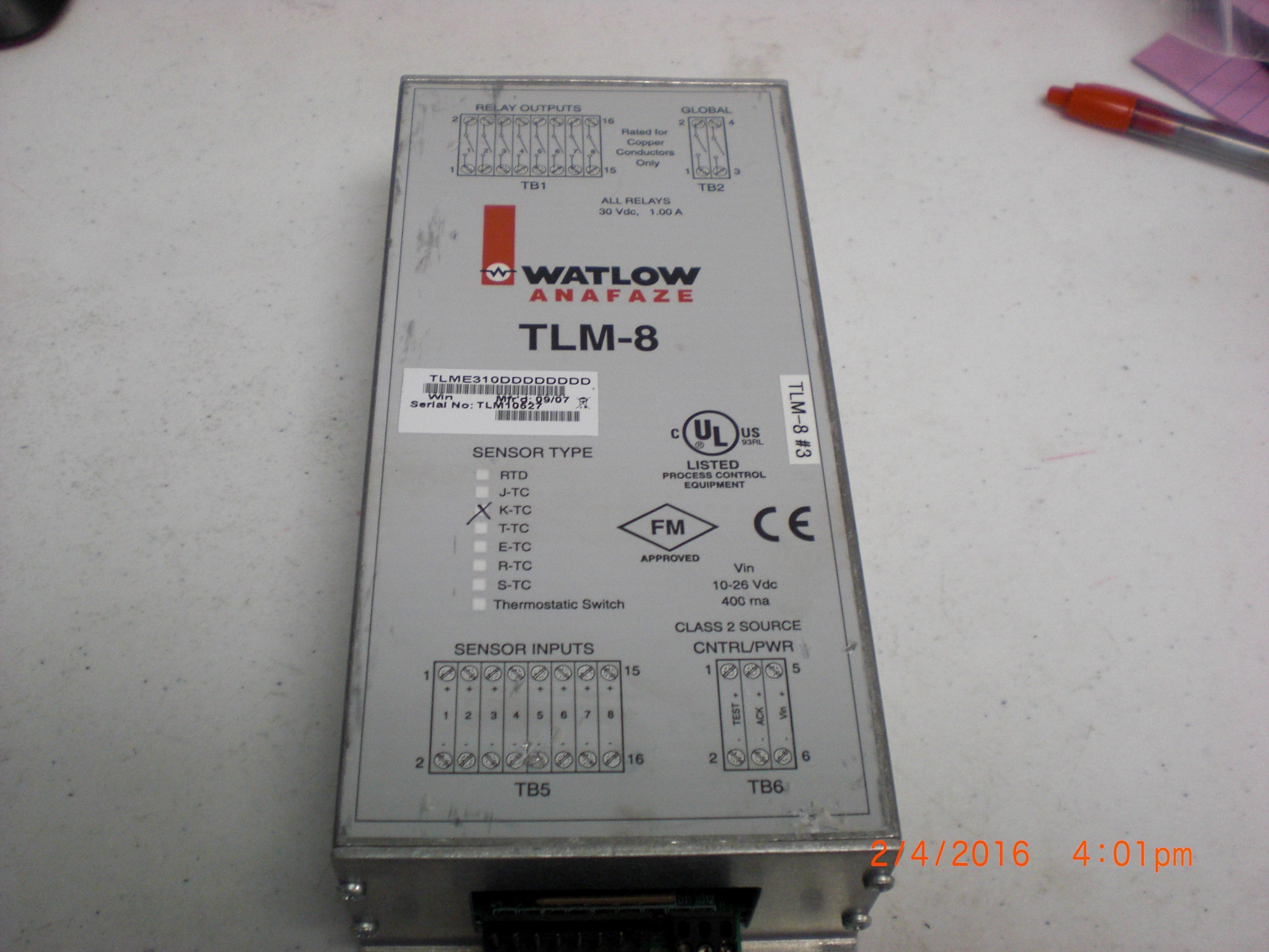 Controller WATLOW TLM8 RTD Thermal Temperature Limit Monitor eBay