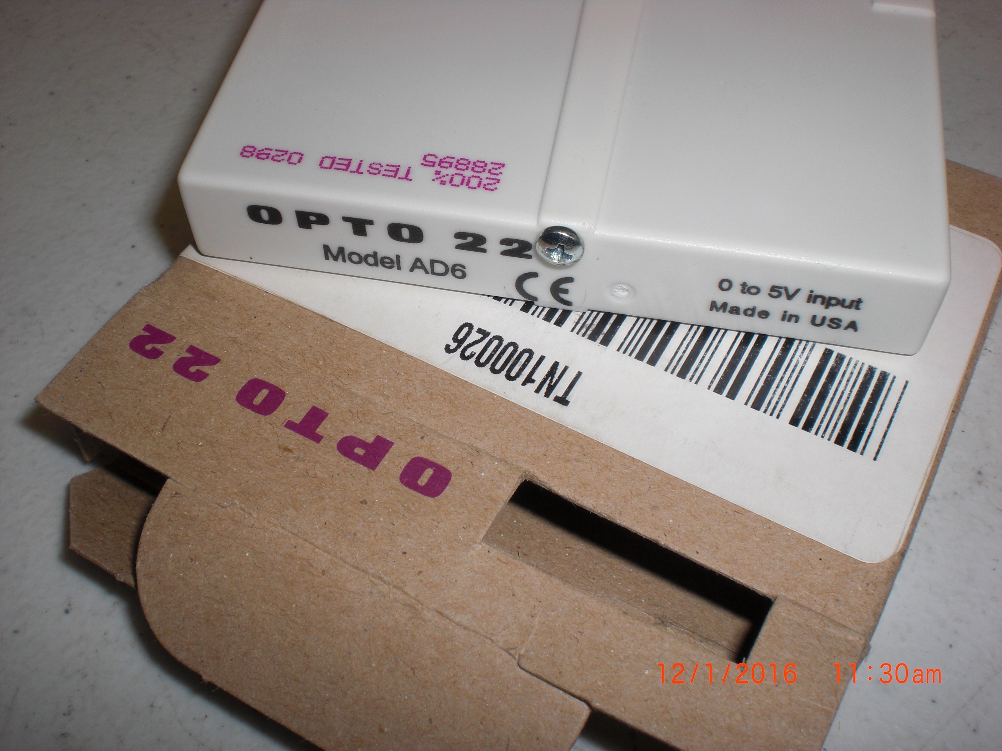 PLC 0-5VDC I/O Module OPTO 22 AD6 SPEEDFAM TN100026 