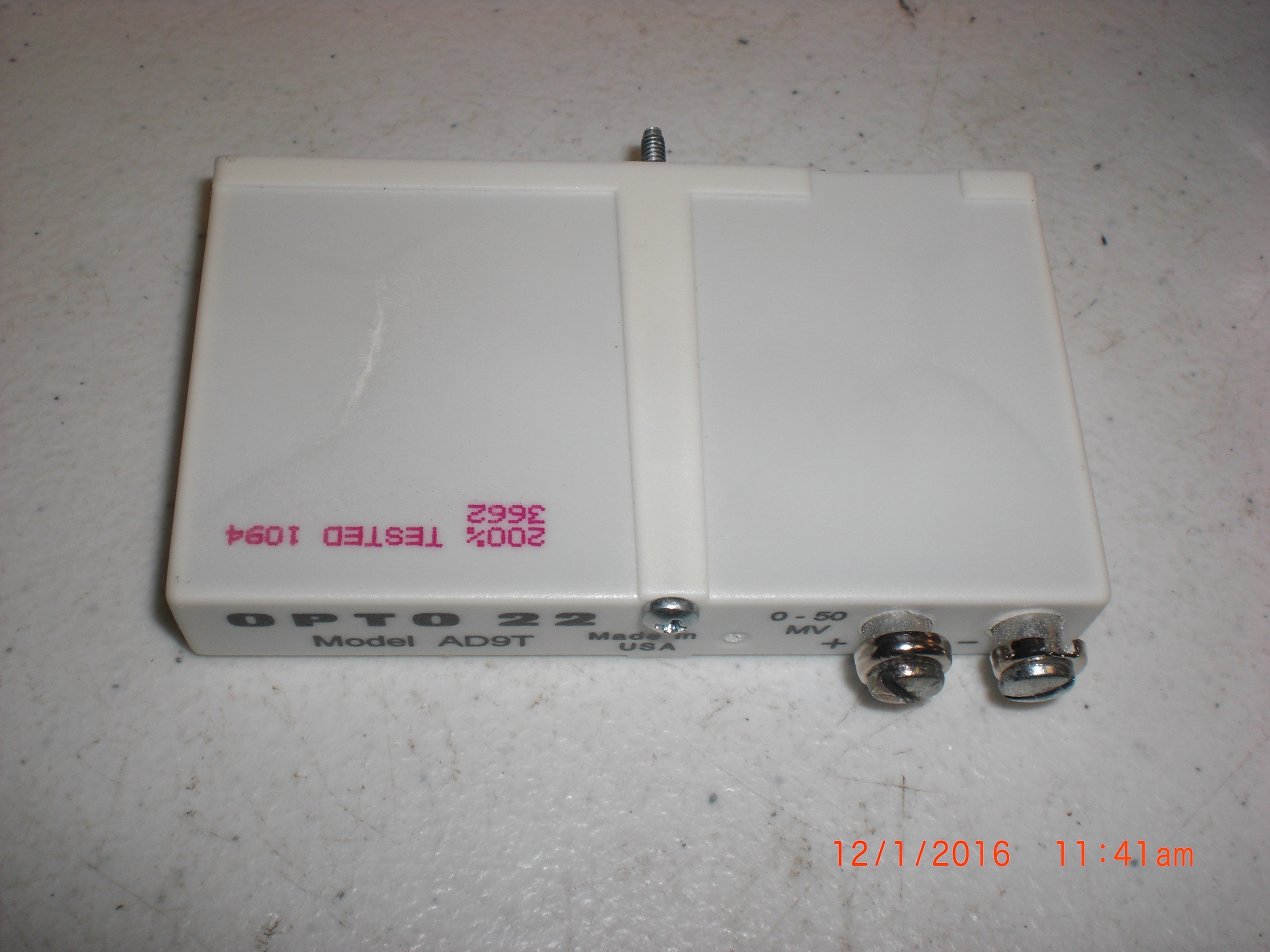 PLC I/O Module 0-50 MV OPTO 22 AD9T SPEEDFAM TN100028