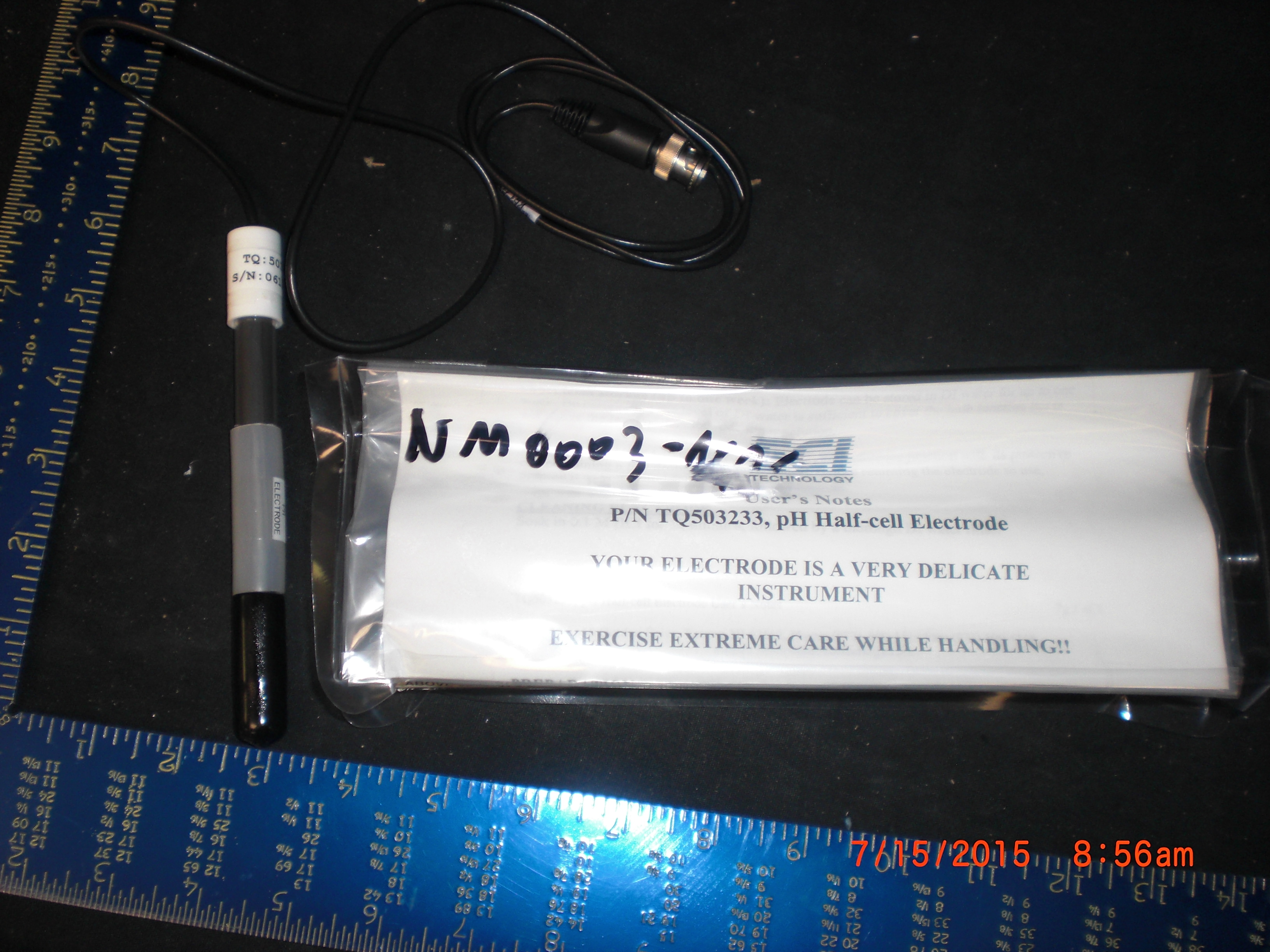 Sensor Thermo Ross 8101BNWP ECI TECHNOLOGY TQ503233 pH Half-Cell Electrode