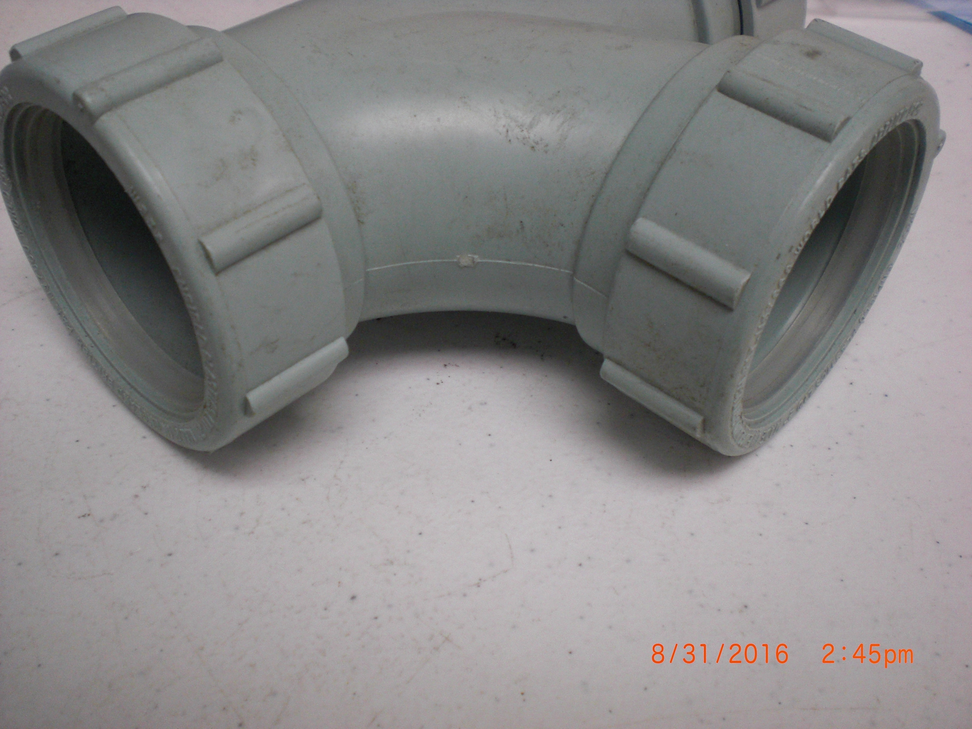 ENFIELD W202 NSFCW SE LABLINE 2" CLEANOUT TEE FRRP ACID WASTE FITTING