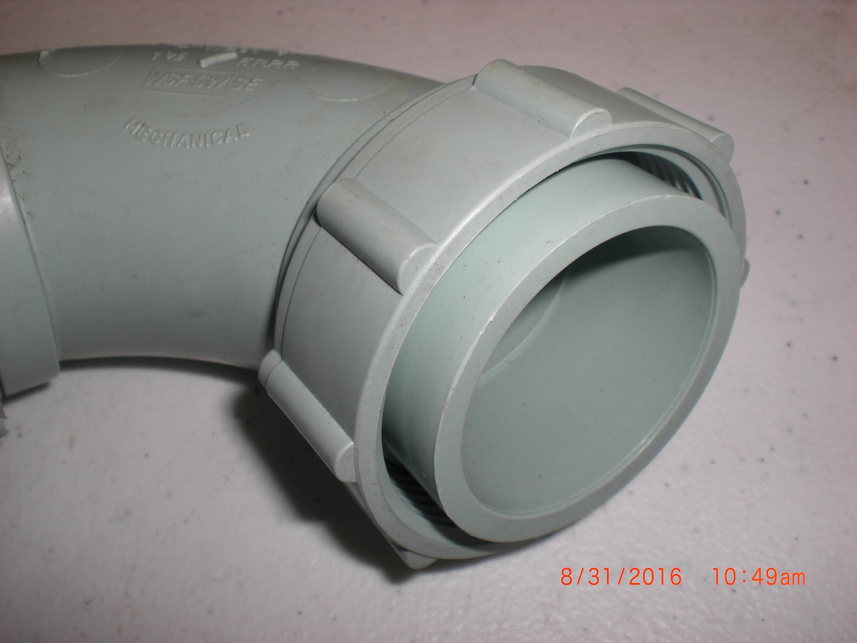 Enfield W291 Labline 11/2in LOOSE NUT 1/4 BEND MJ x LN FRPP acid waste