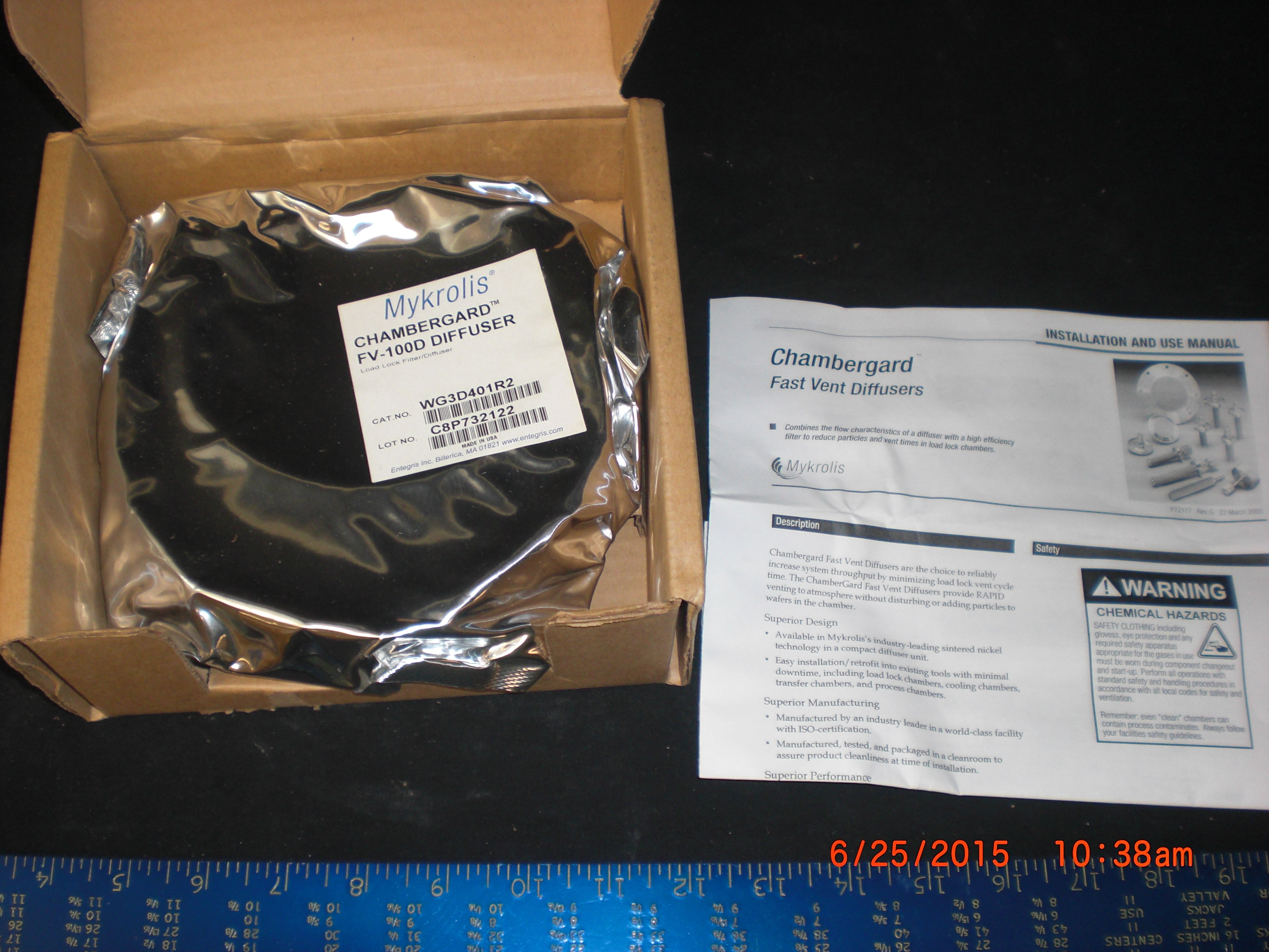 Filter  Mykolis WG3D401R2 Chambergard FV100D Diffuser