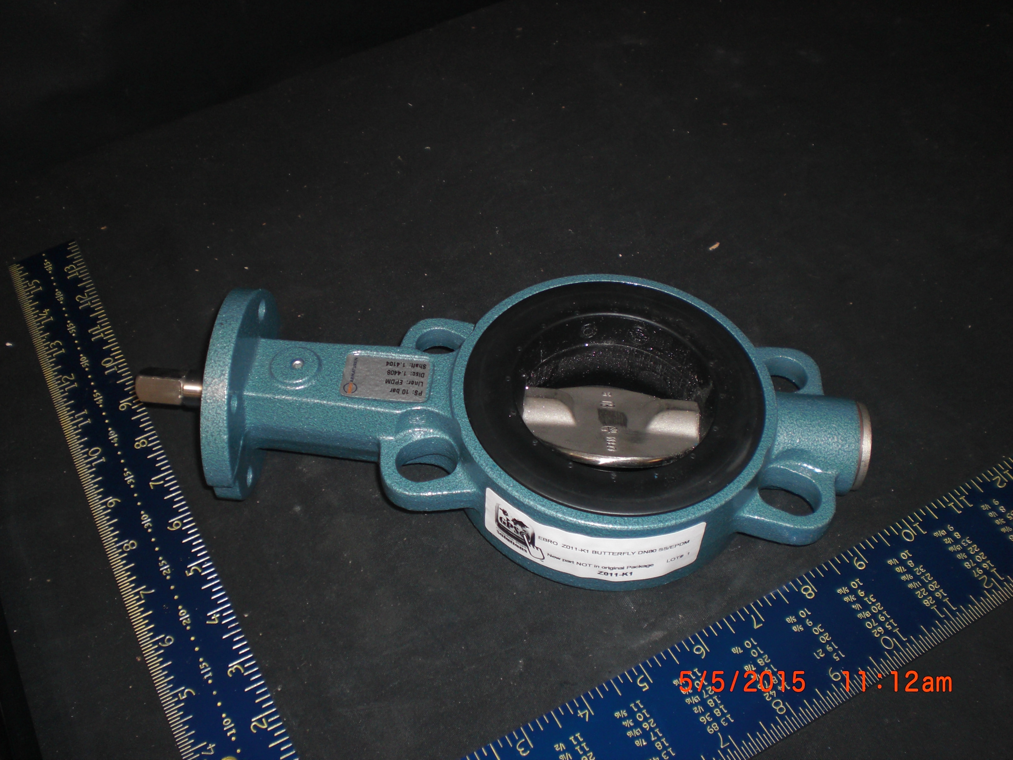 Valve EBRO  Z011-K1 Butterfly DN80 SS/EPDM 