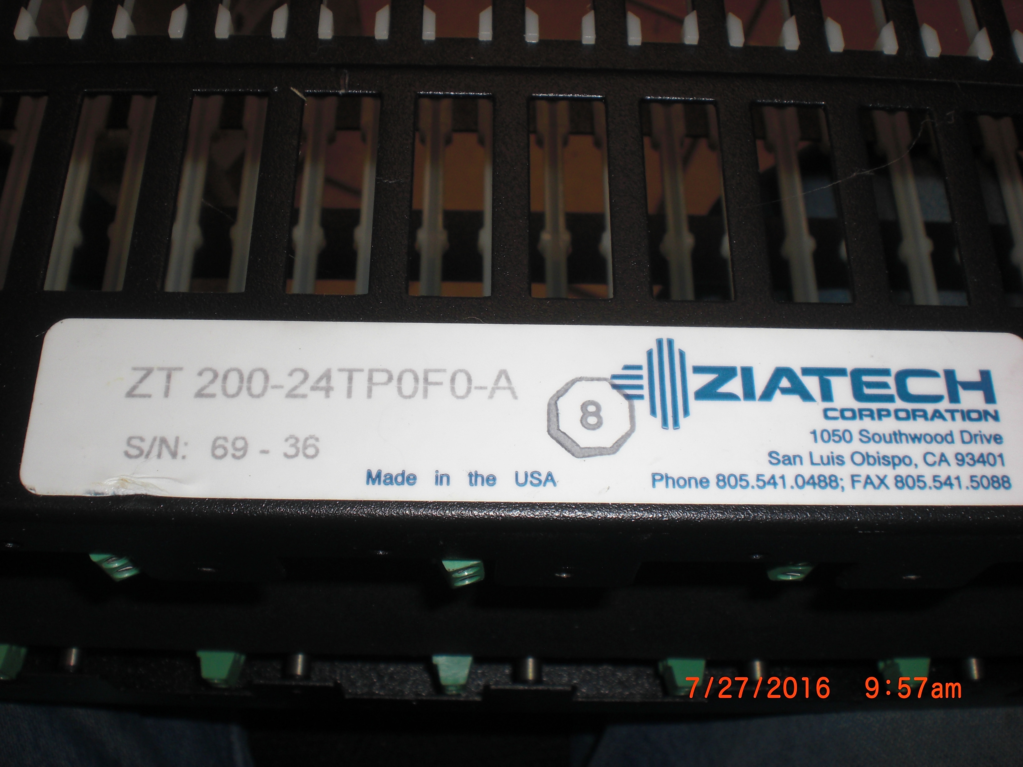Hardware ZIATECH ZT 200-24TP0F0-A Zt 200 embedded Computer card cage STD32 24 slot 