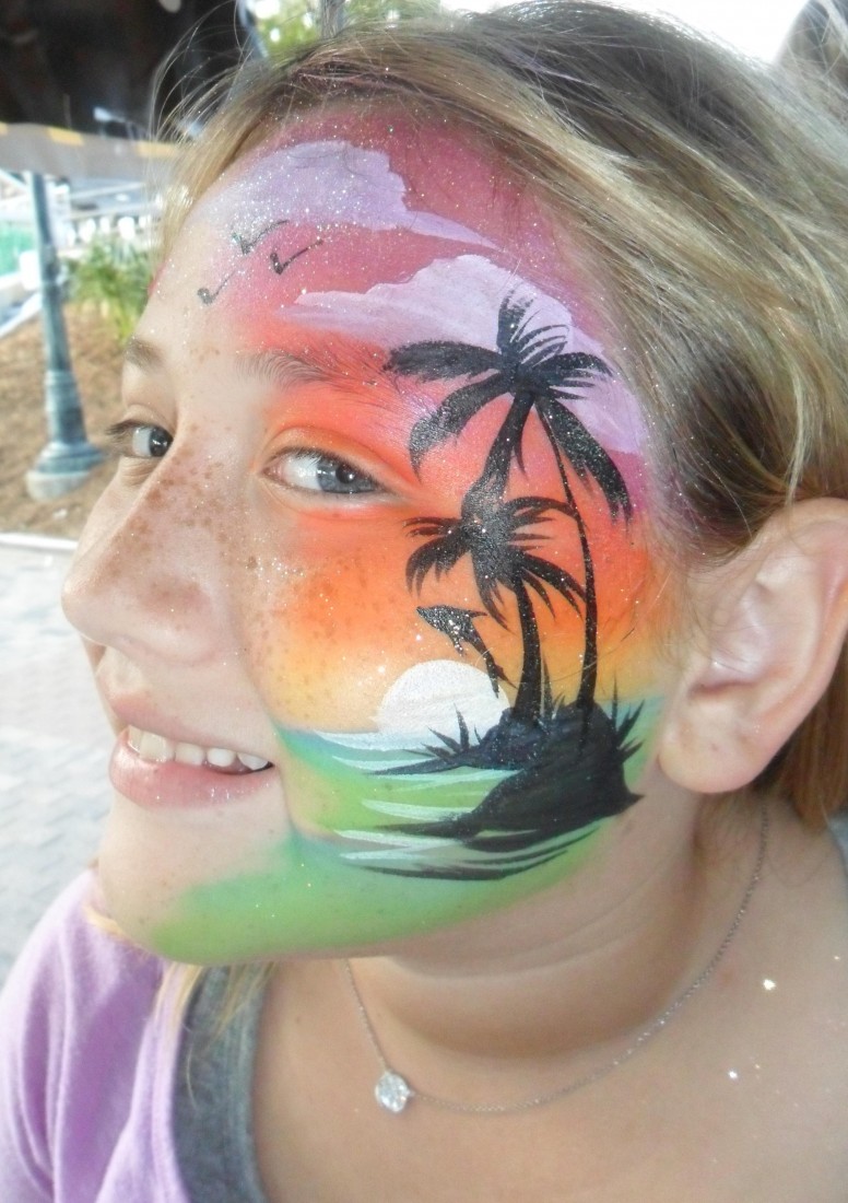 Hire Arts on the Beach Face Painting Face Painter in Panama City
