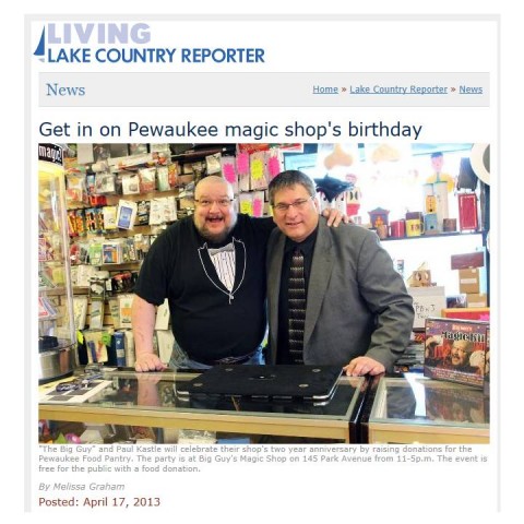 Hire Big Guy S Magic Children S Party Magician In Pewaukee