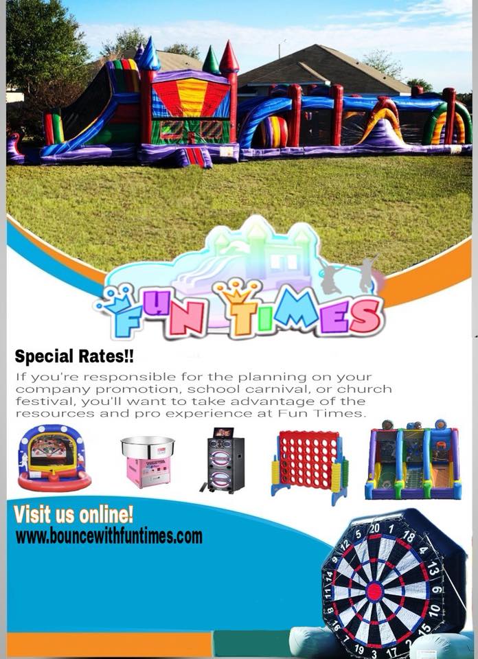 Hire Fun Times Bounce House & Party Supplies Party Inflatables in