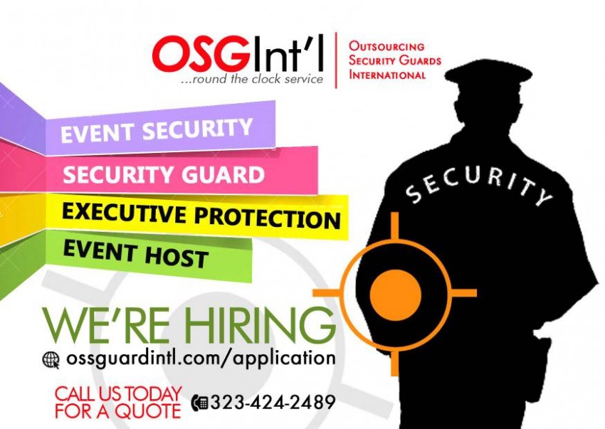 Hire Outsourcing Security Guard International Event