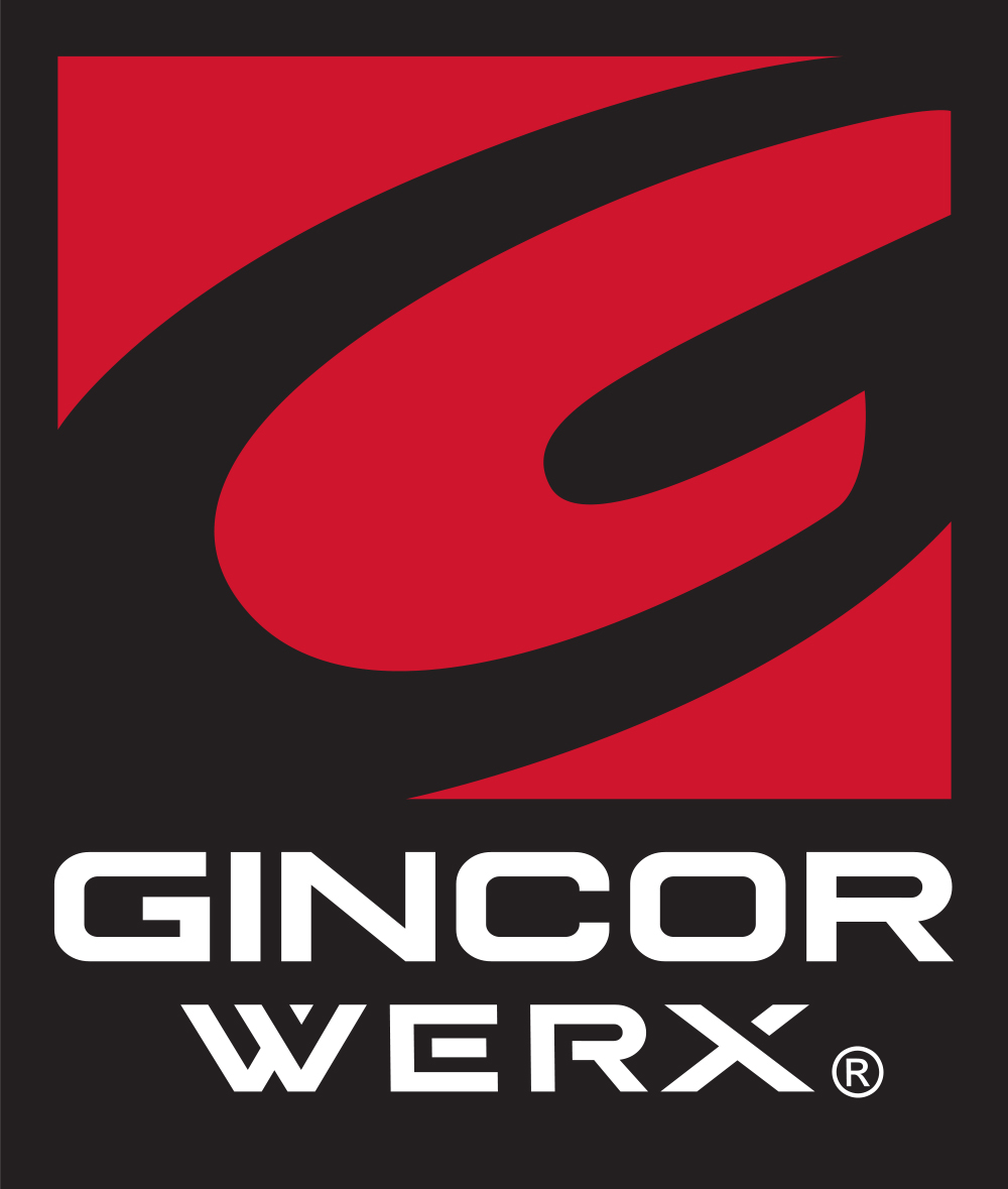 GINCOR Werx Block Logo Color Reverse