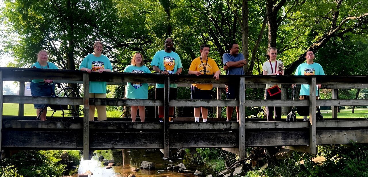 URS staff and participants on a group outing
