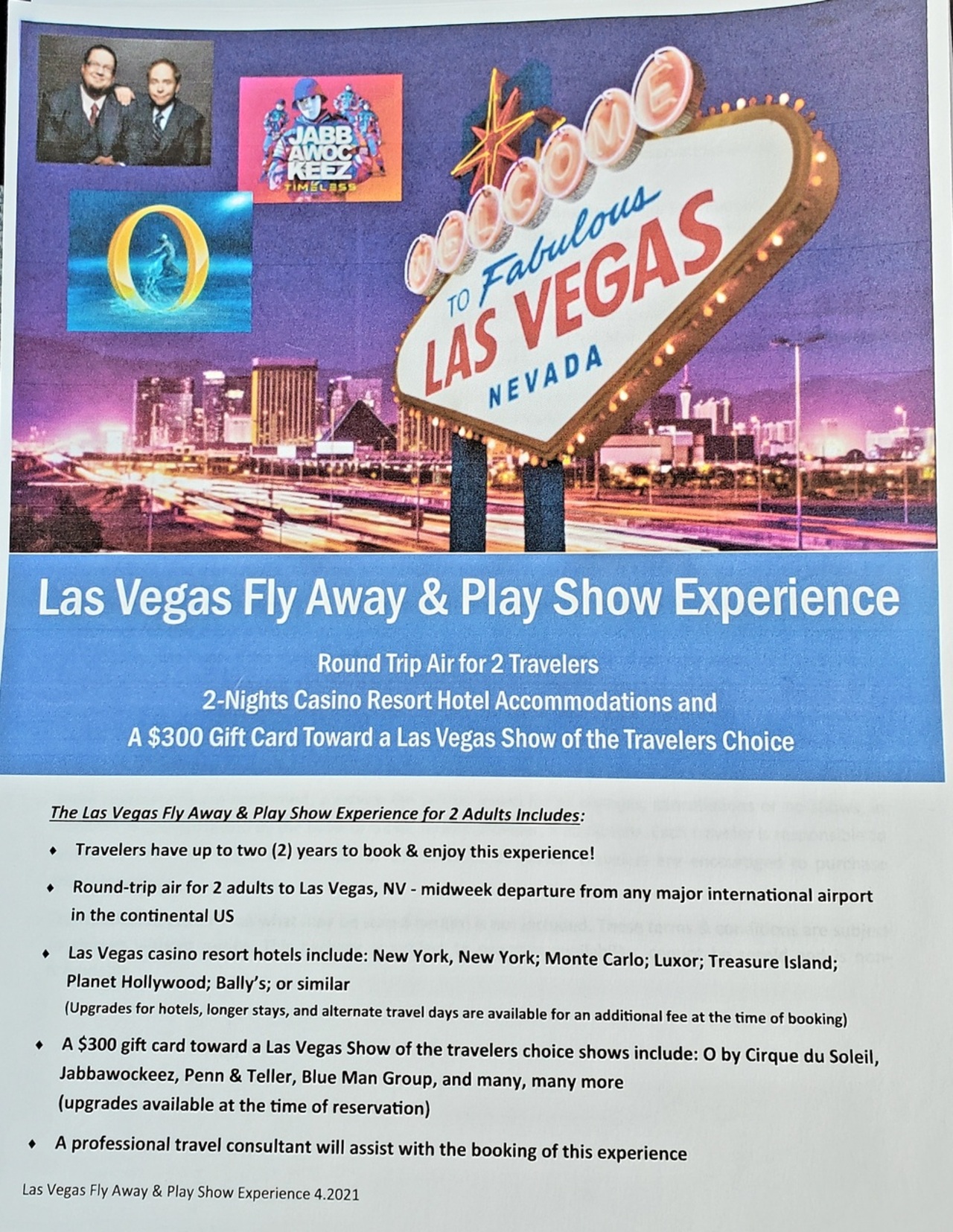 Las Vegas Getaway auction item image