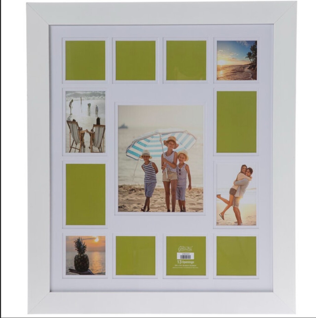 White Wood Collage Photo Frame auction item image