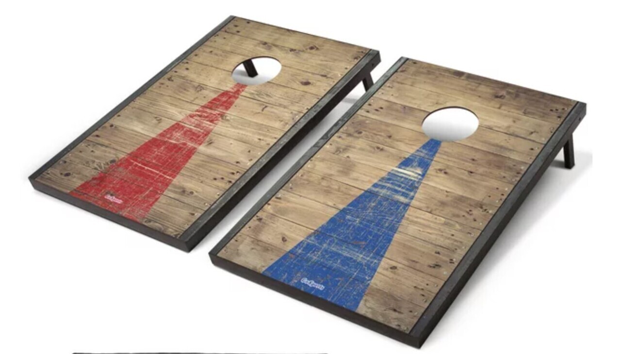 Cornhole Board Set with Lights auction item image