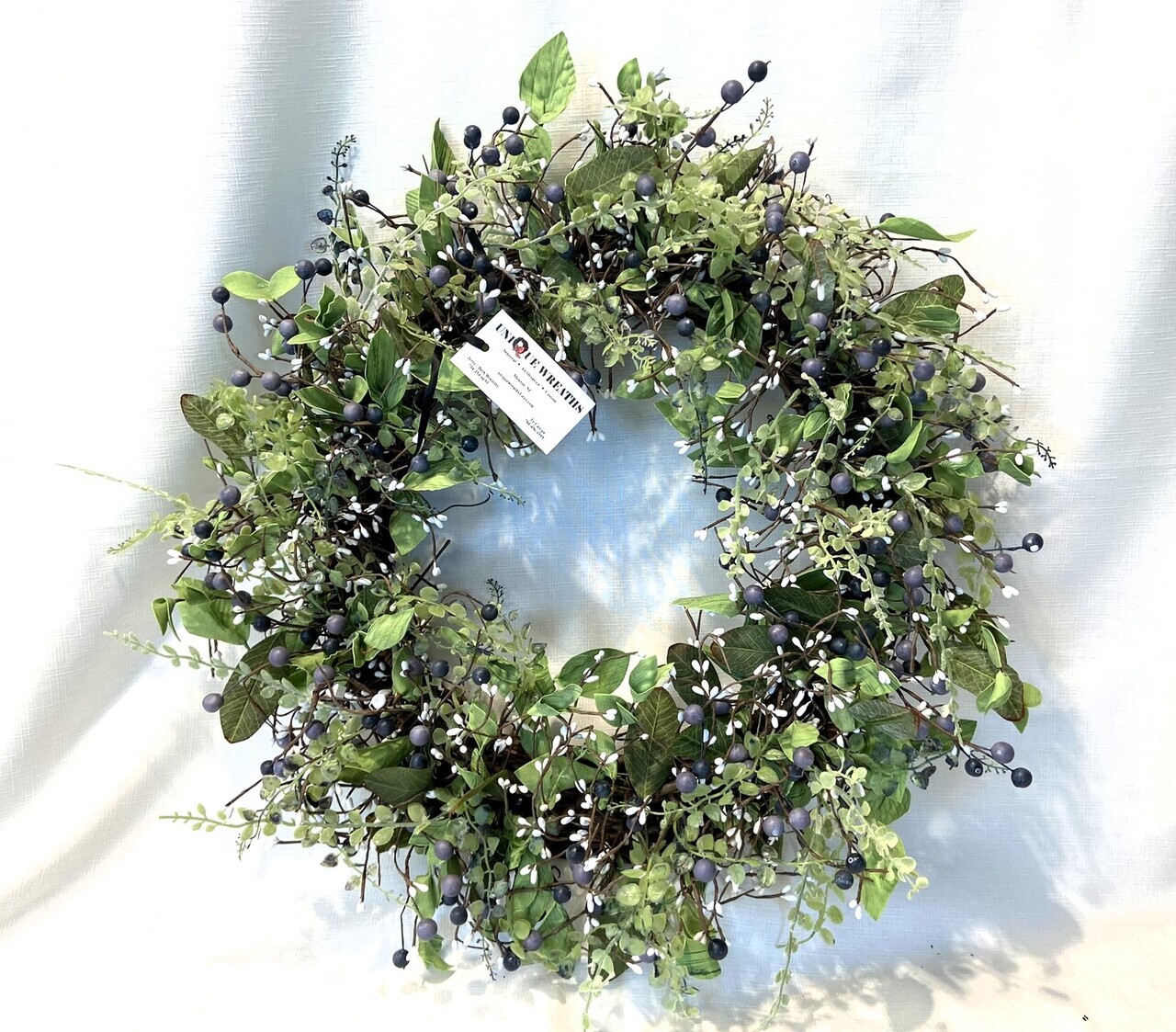 Blueberry and Grapevine Wreath auction item image