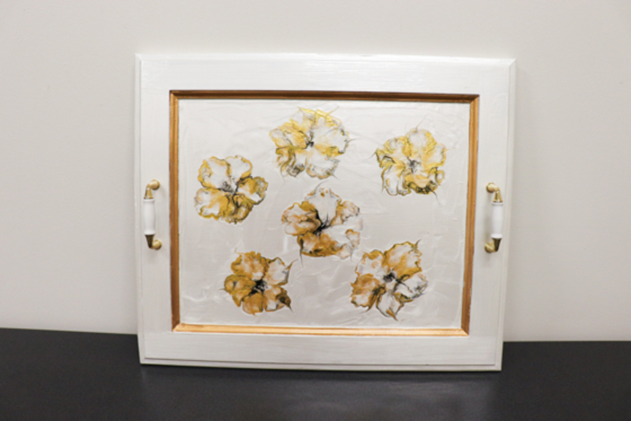 Gold Flower Tray auction item image