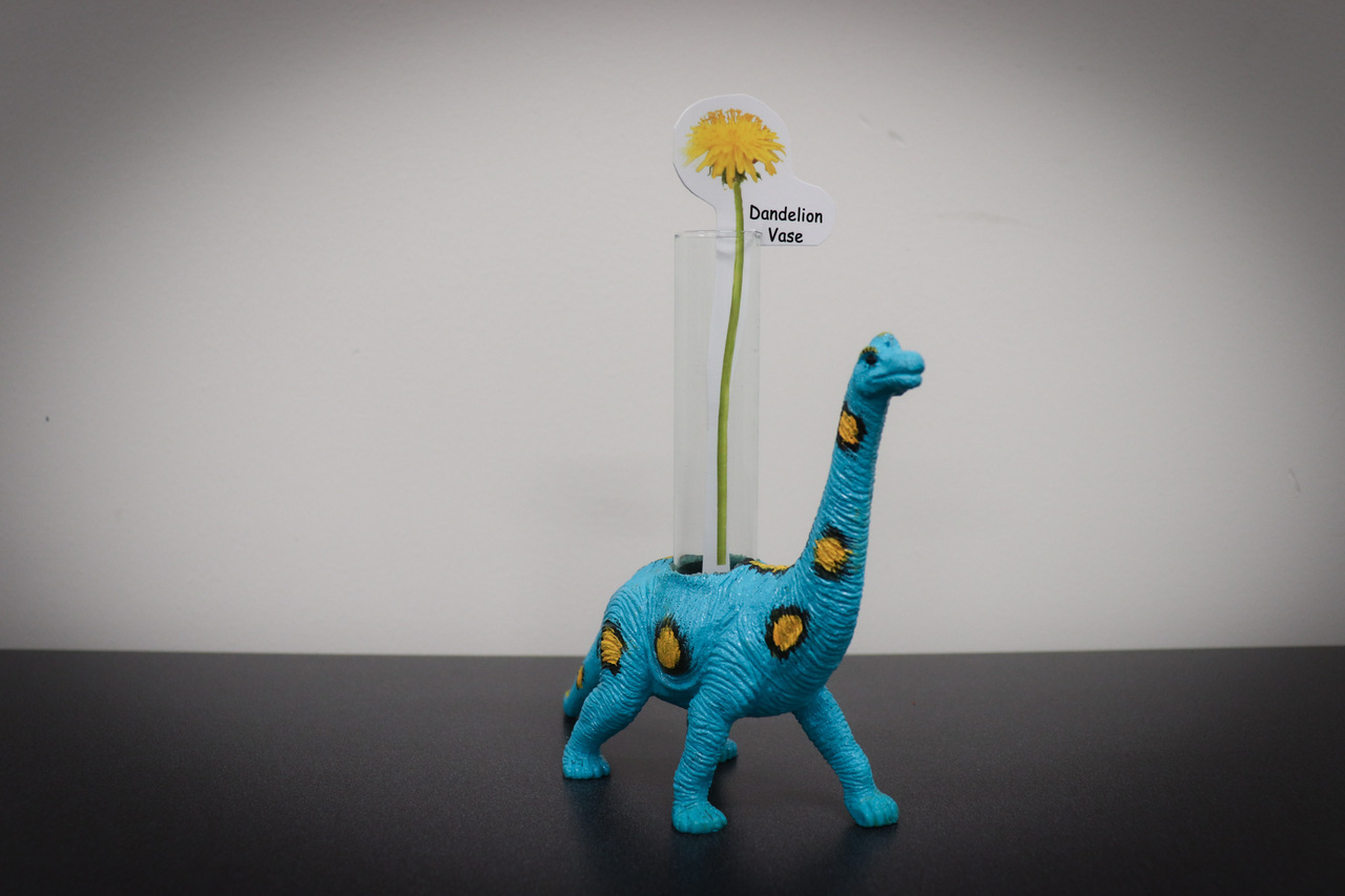 Dinosaur Dandelion Vase auction item image