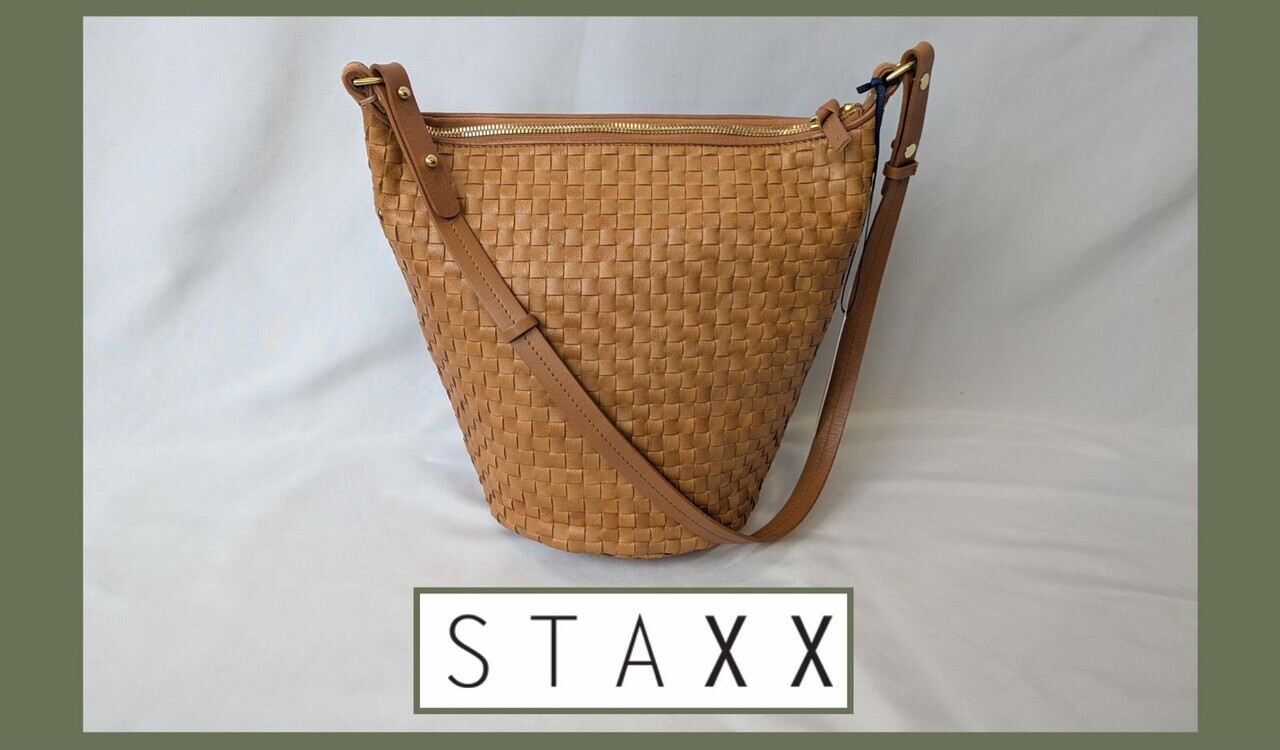 Woven Leather Crossbody Purse auction item image