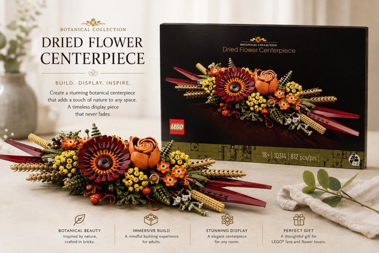 LEGO Dried Flower Centerpiece auction item image