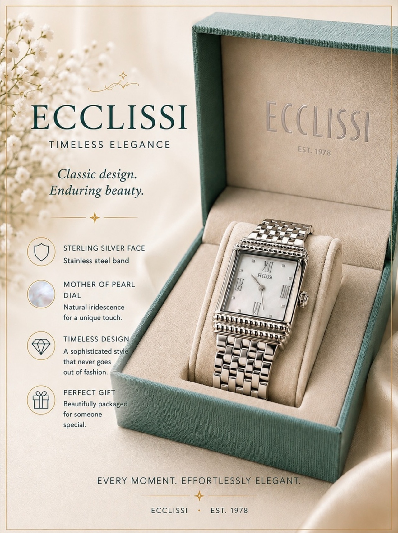 Ecclissi Sterling Silver Watch auction item image