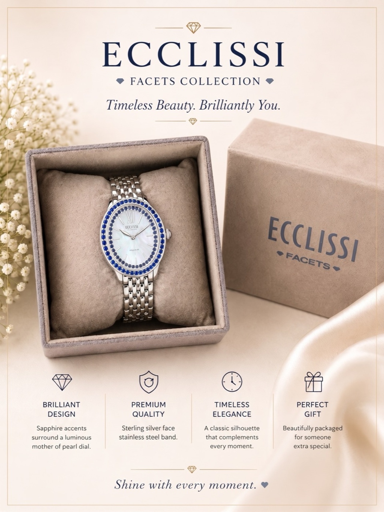 Ecclissi Facets Sapphire Watch auction item image