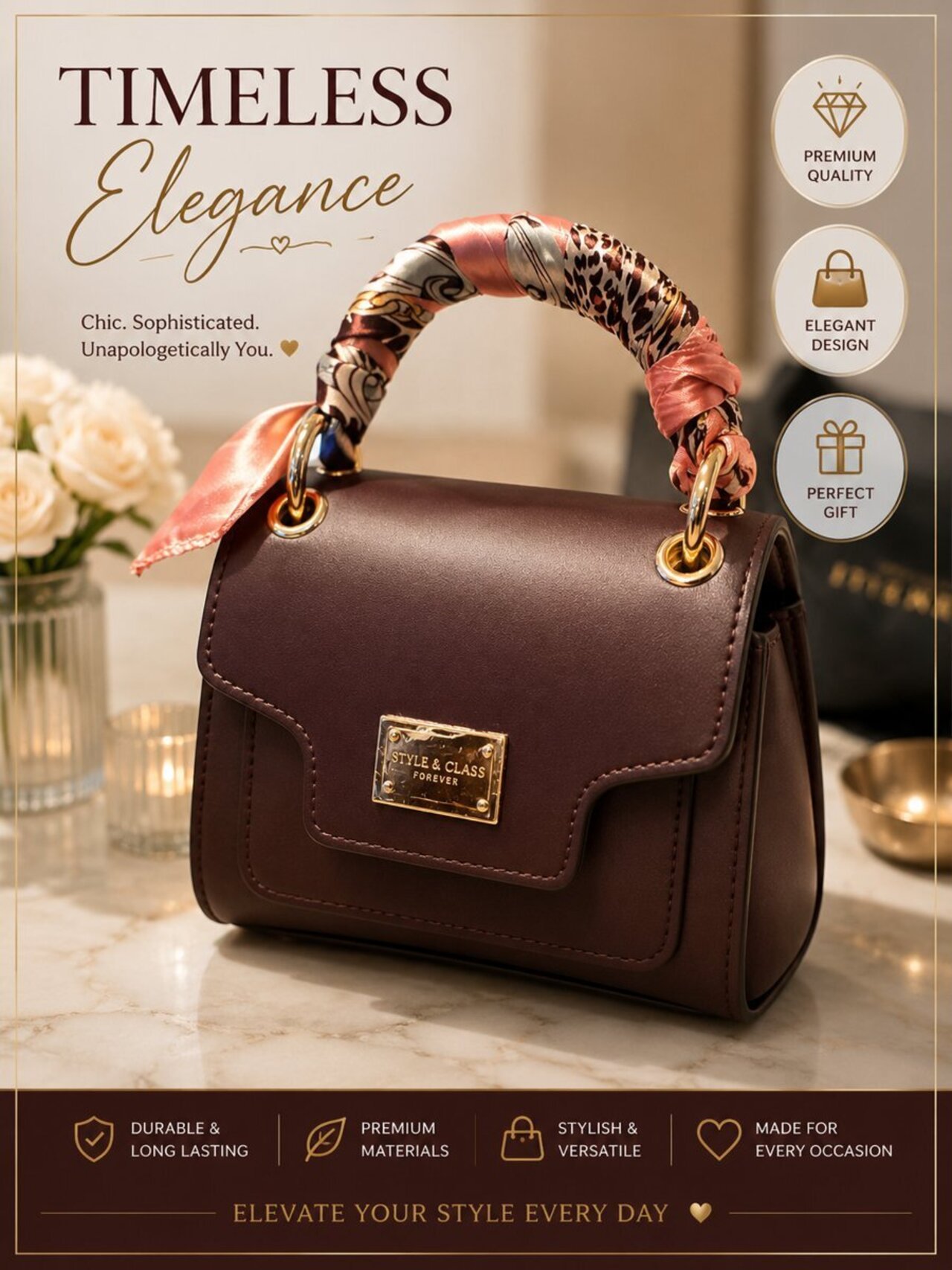Piumelli Milano Italian Leather Handbag auction item image