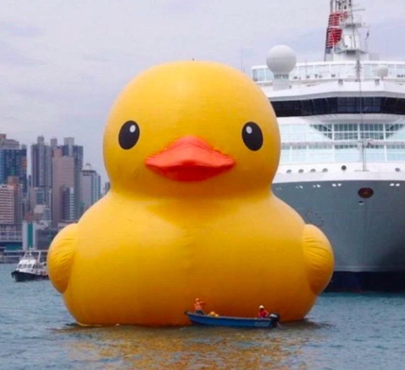 Giant blowup rubber duck auction item image