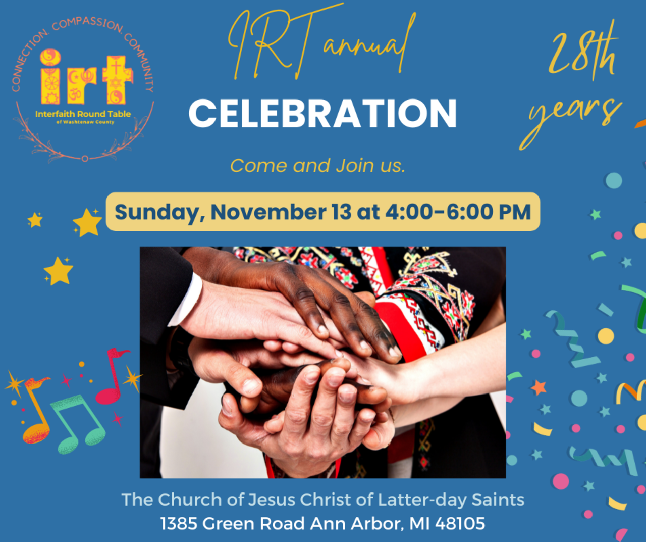 Interfaith Round Table of Washtenaw County Fights Hunger logo