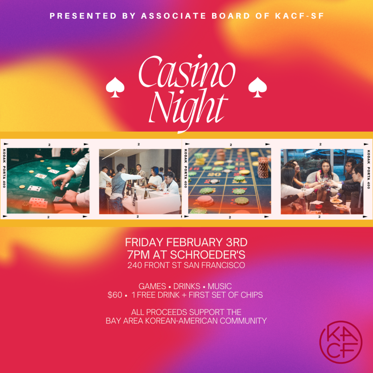 KACF-SF Associate Board Presents: Casino Night logo