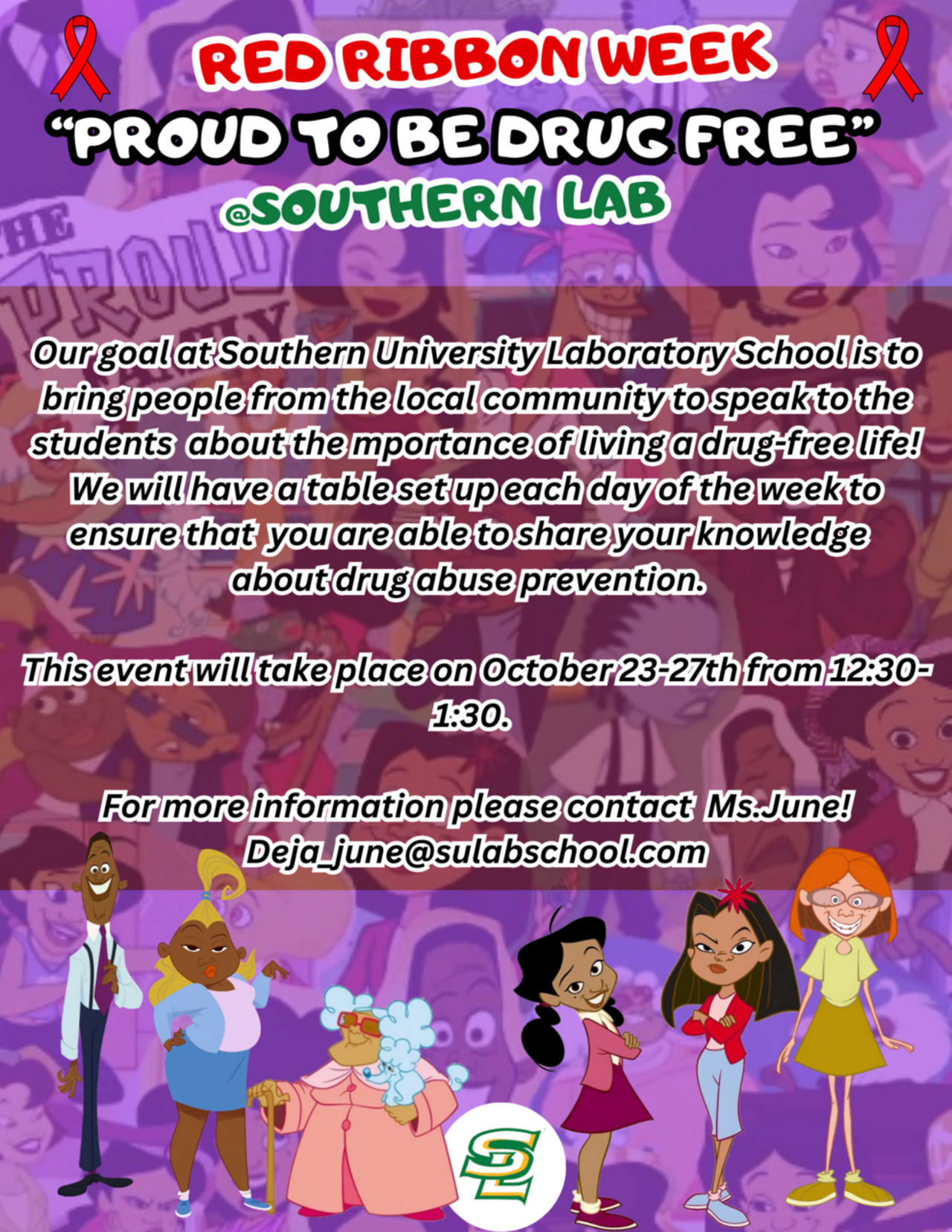 Red Ribbon Proud To Be Drug Free logo