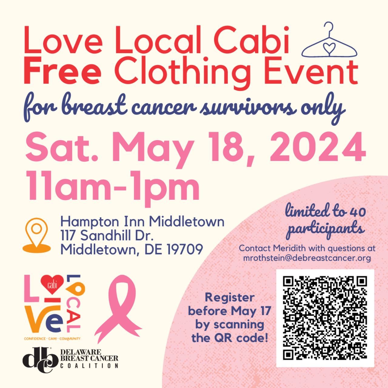 Love Local Cabi FREE Clothing Event for Breast Cancer Survivors logo