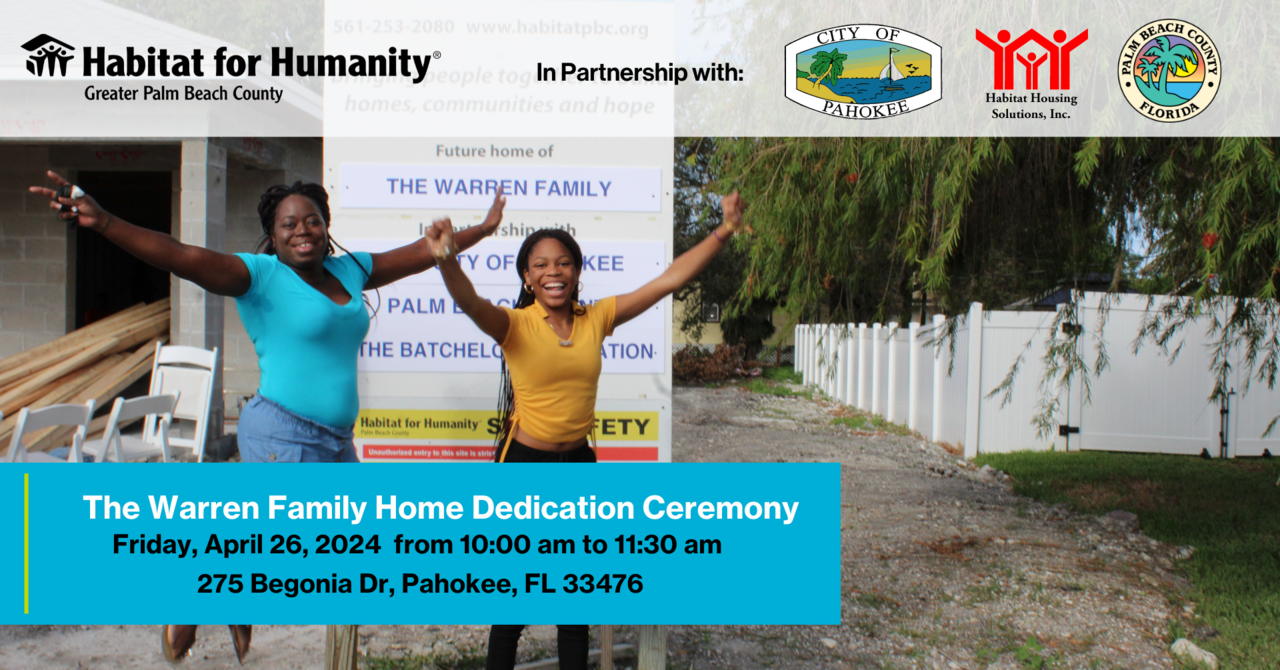 Warren Family Home Dedication Ceremony logo