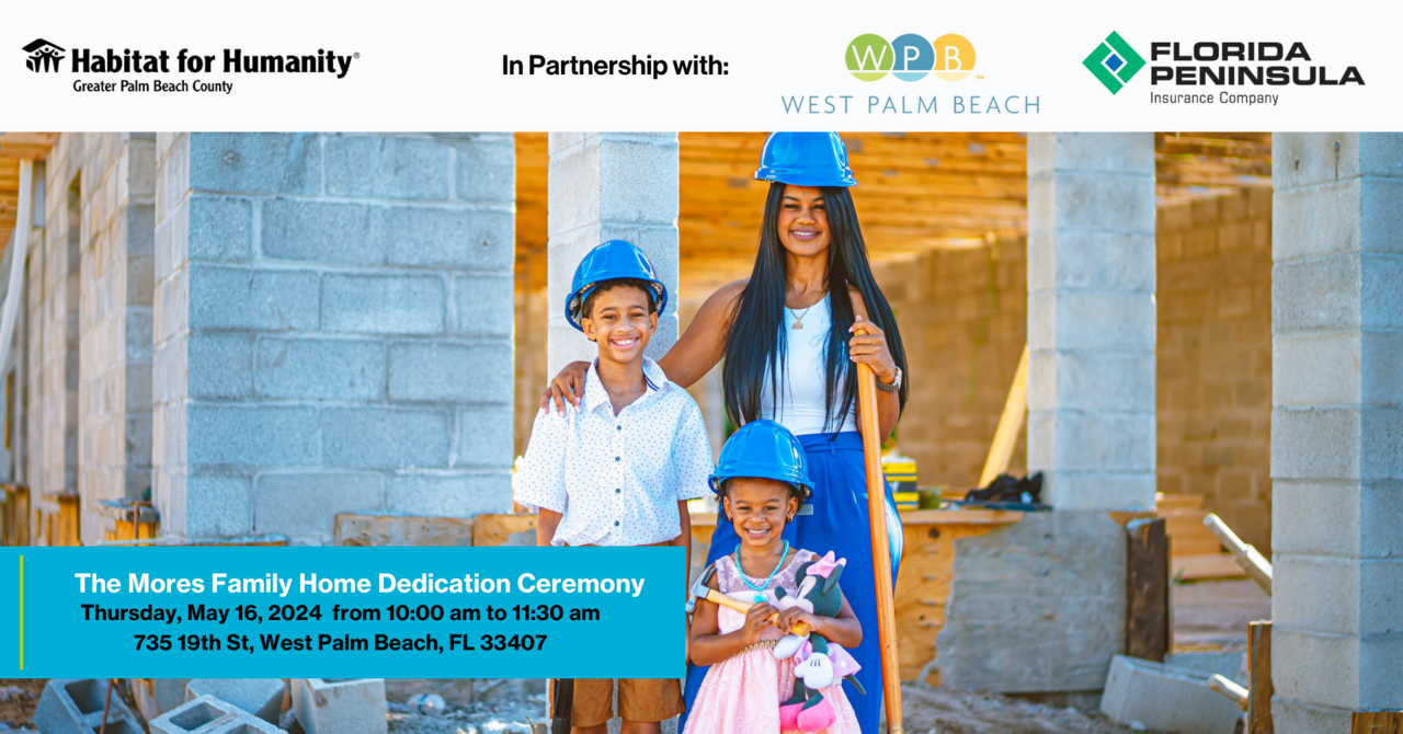 Mores Family Home Dedication Ceremony logo