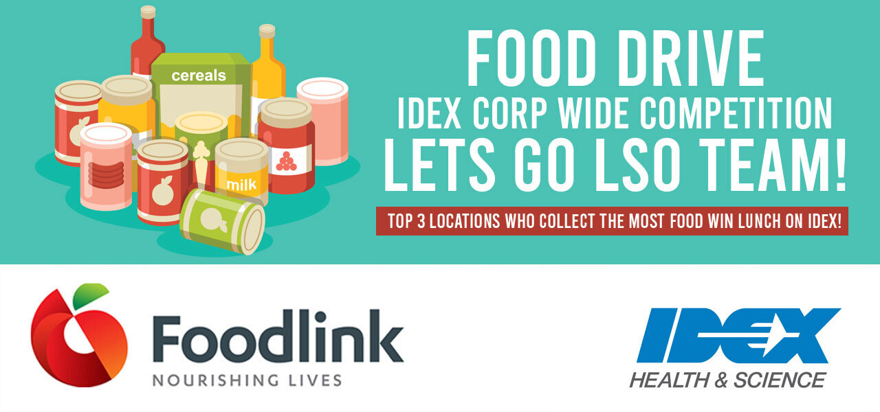 IDEX Corp LSO Team Food Drive logo