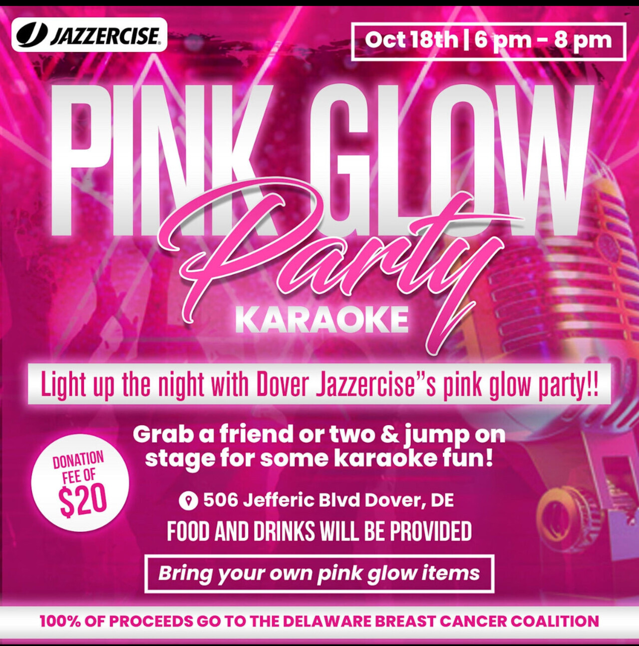 Pink Glow Party: Karaoke logo