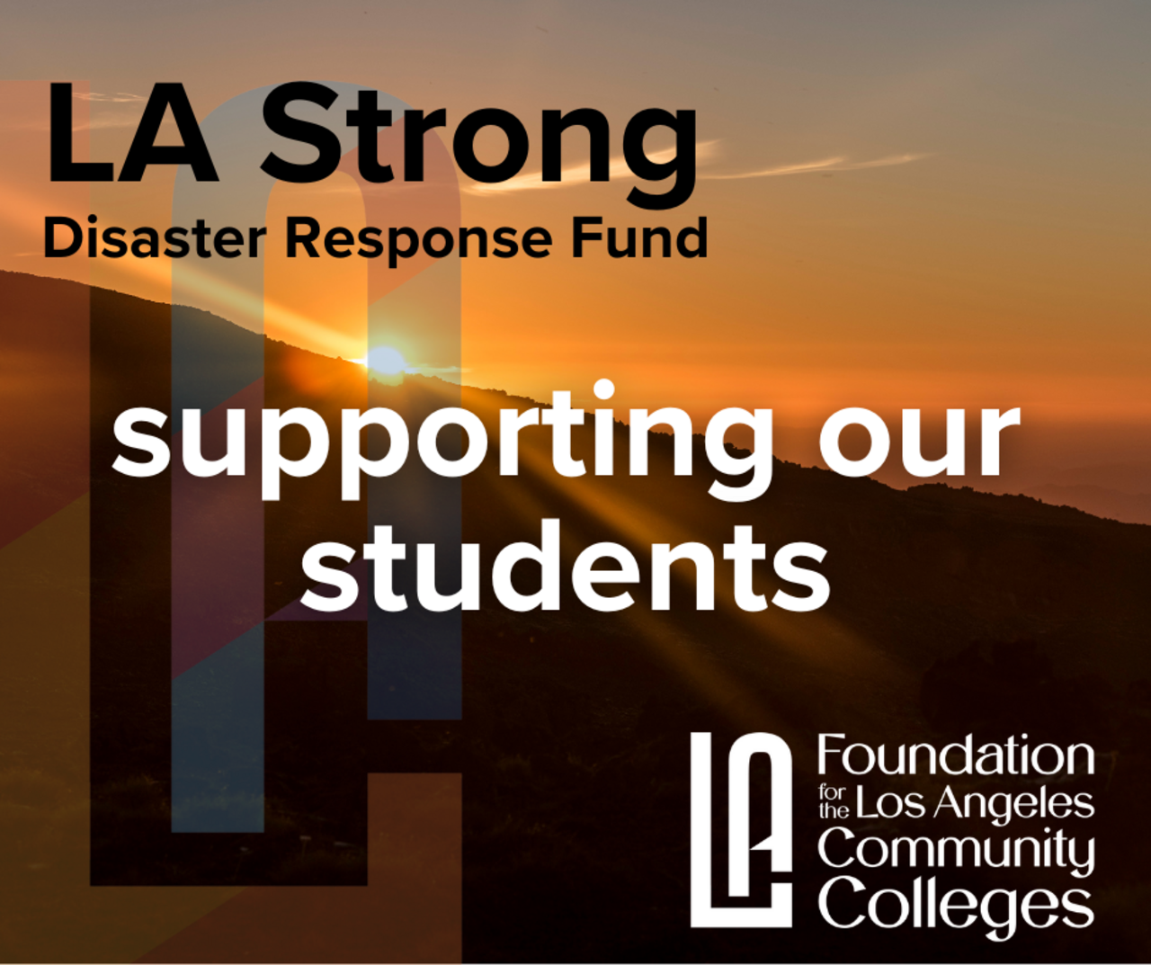 LA Strong: Disaster Response Fund for Community College Students logo
