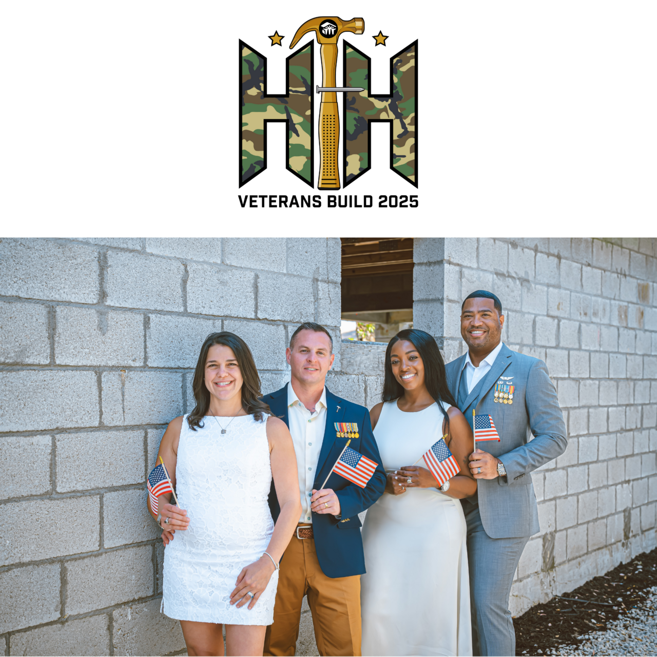 Veterans Build 2025, presented by Vertical Bridge logo