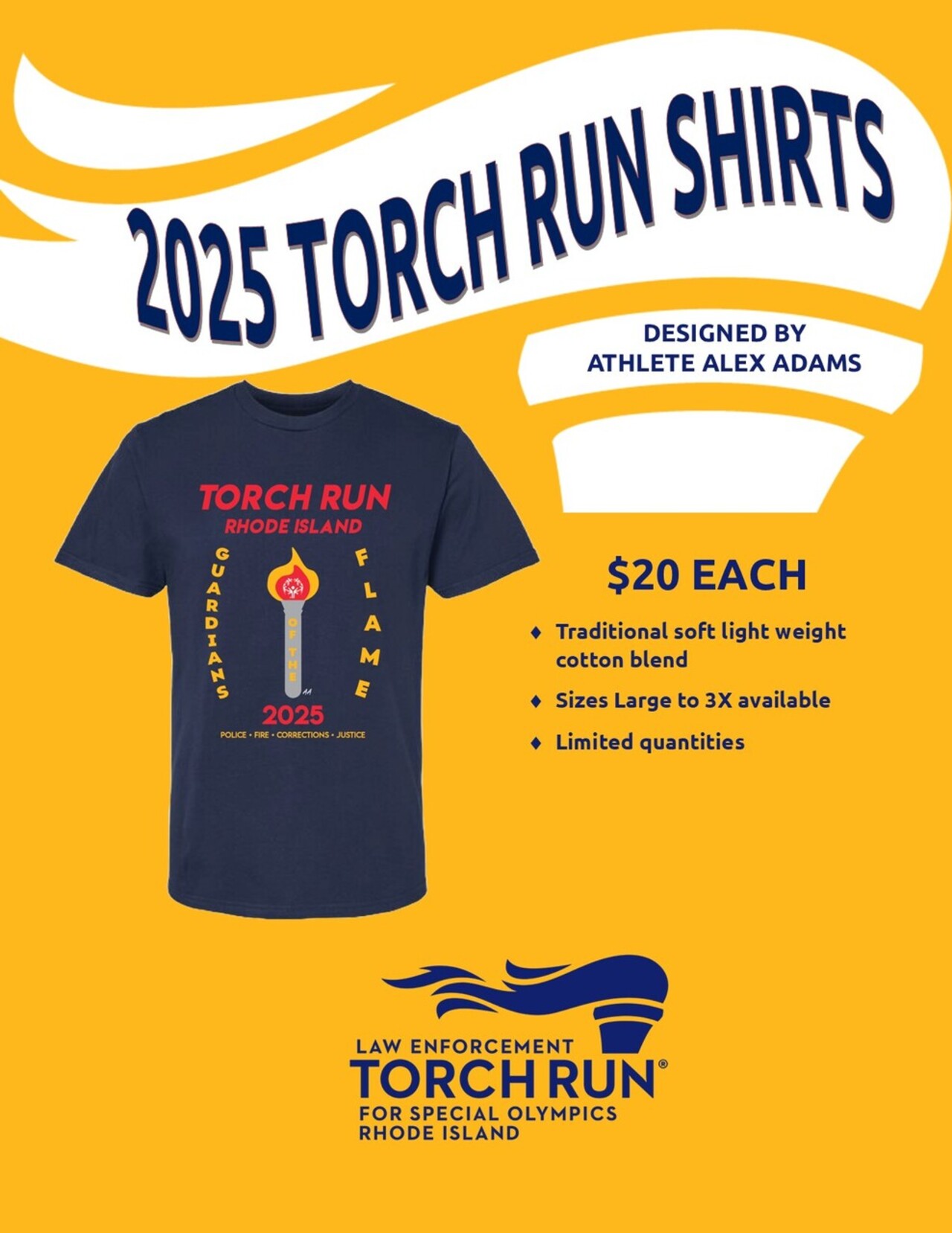 2025 Torch Run Shirts logo