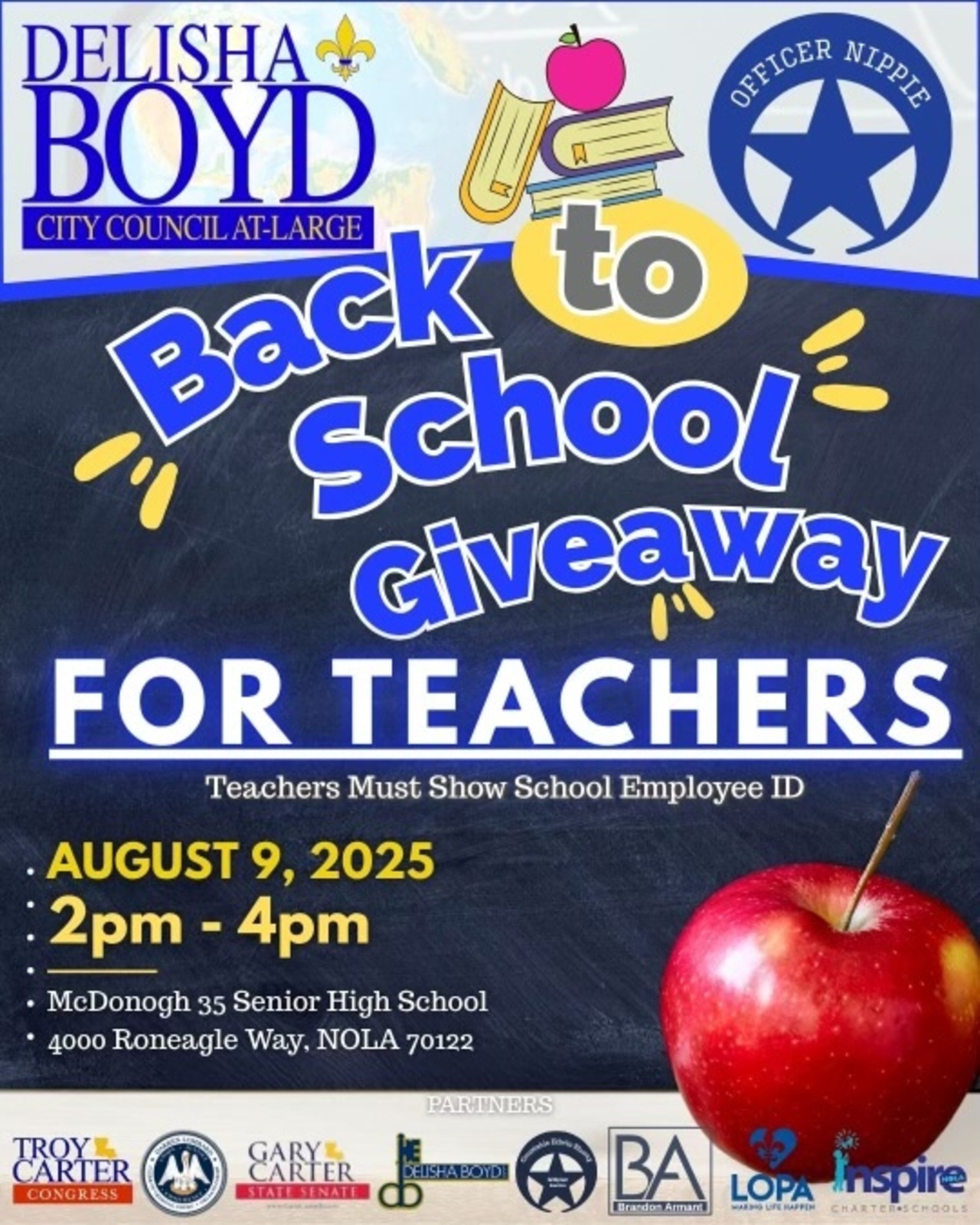 Rep. Delisha Boyd B T S Teachers logo