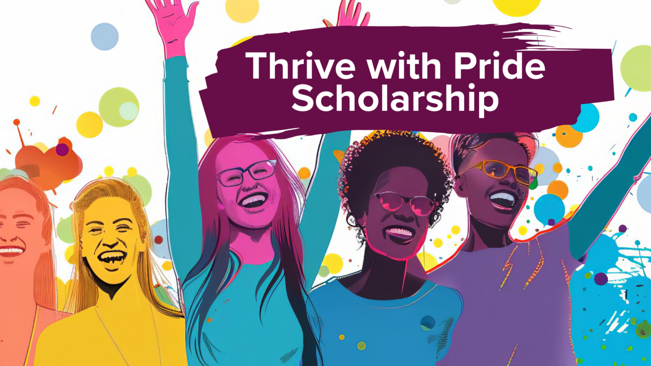 Thrive With Pride Scholarship logo