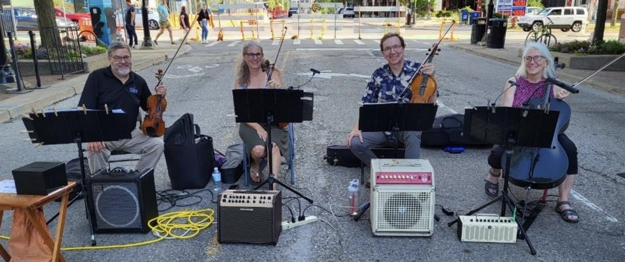 The G-Fours String Quartet logo
