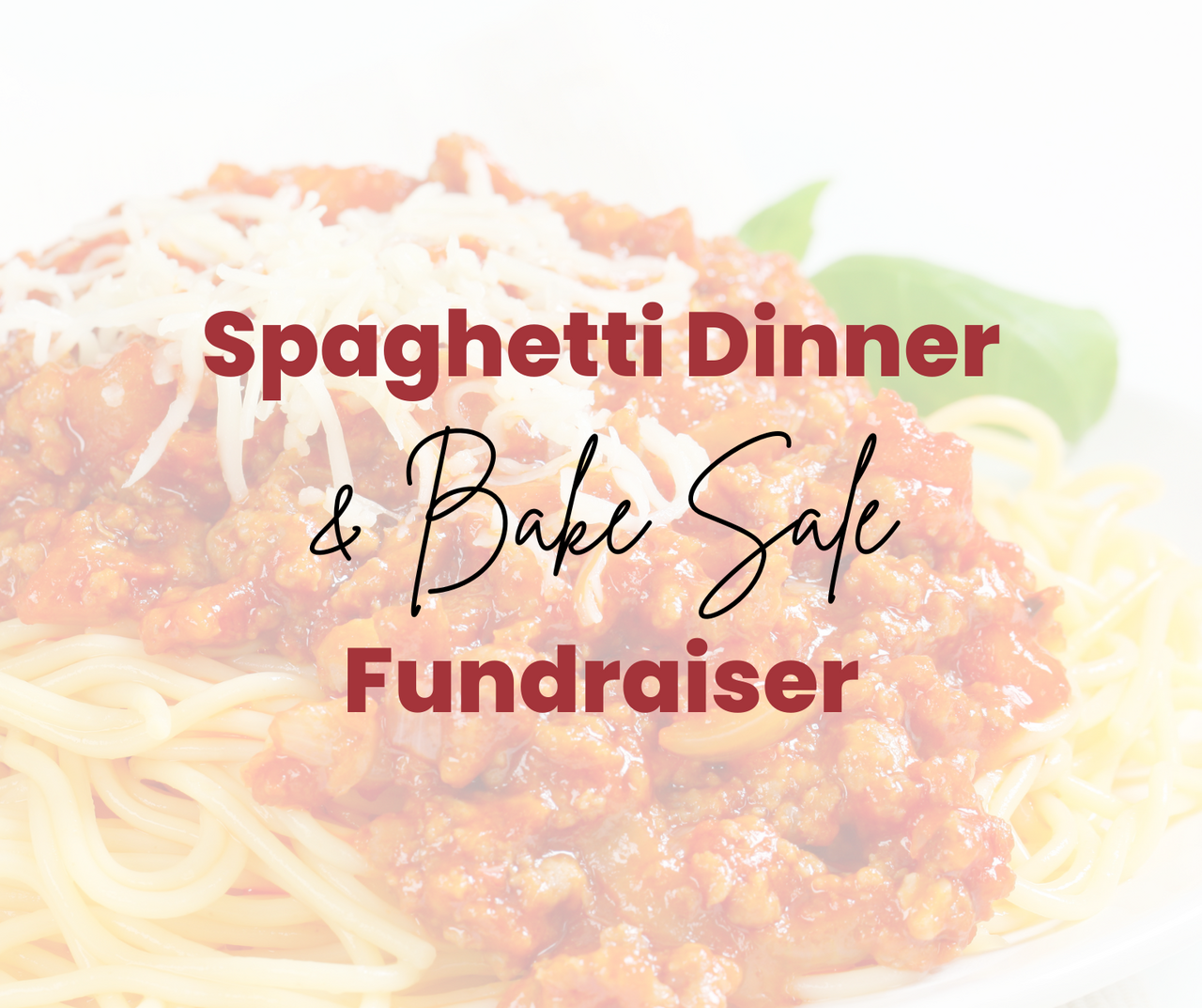 2026 Spaghetti Fundraiser & Bake Sale logo