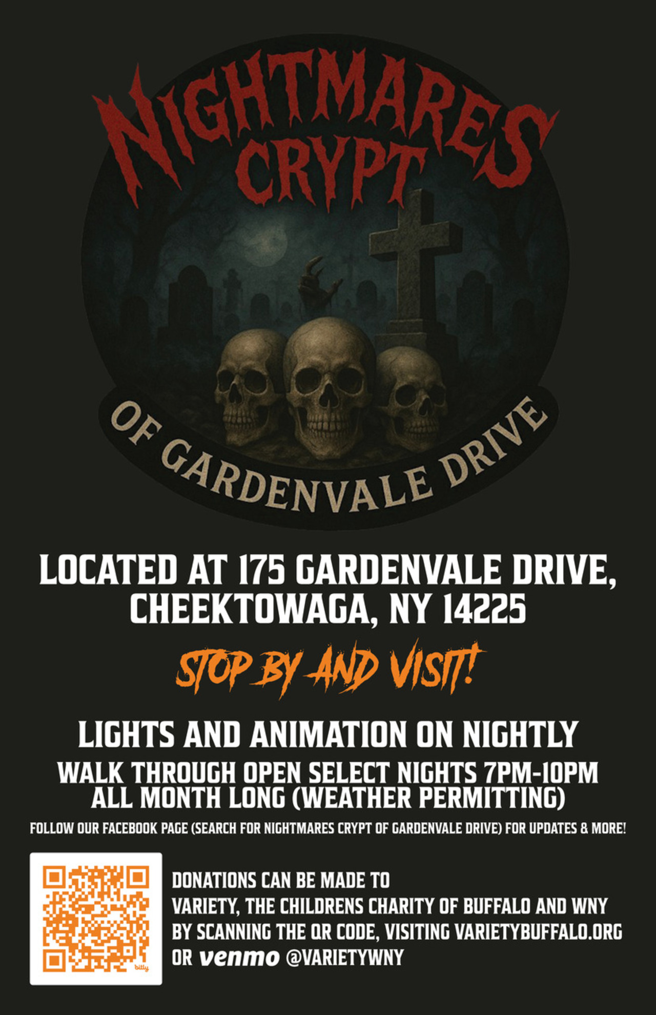 Nightmares Crypt of Gardenvale Drive 2025! logo