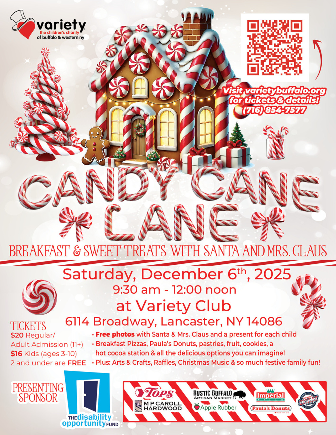 Variety's "Candy Cane Lane" Breakfast & Sweet Treats with Santa & Mrs. Claus! logo