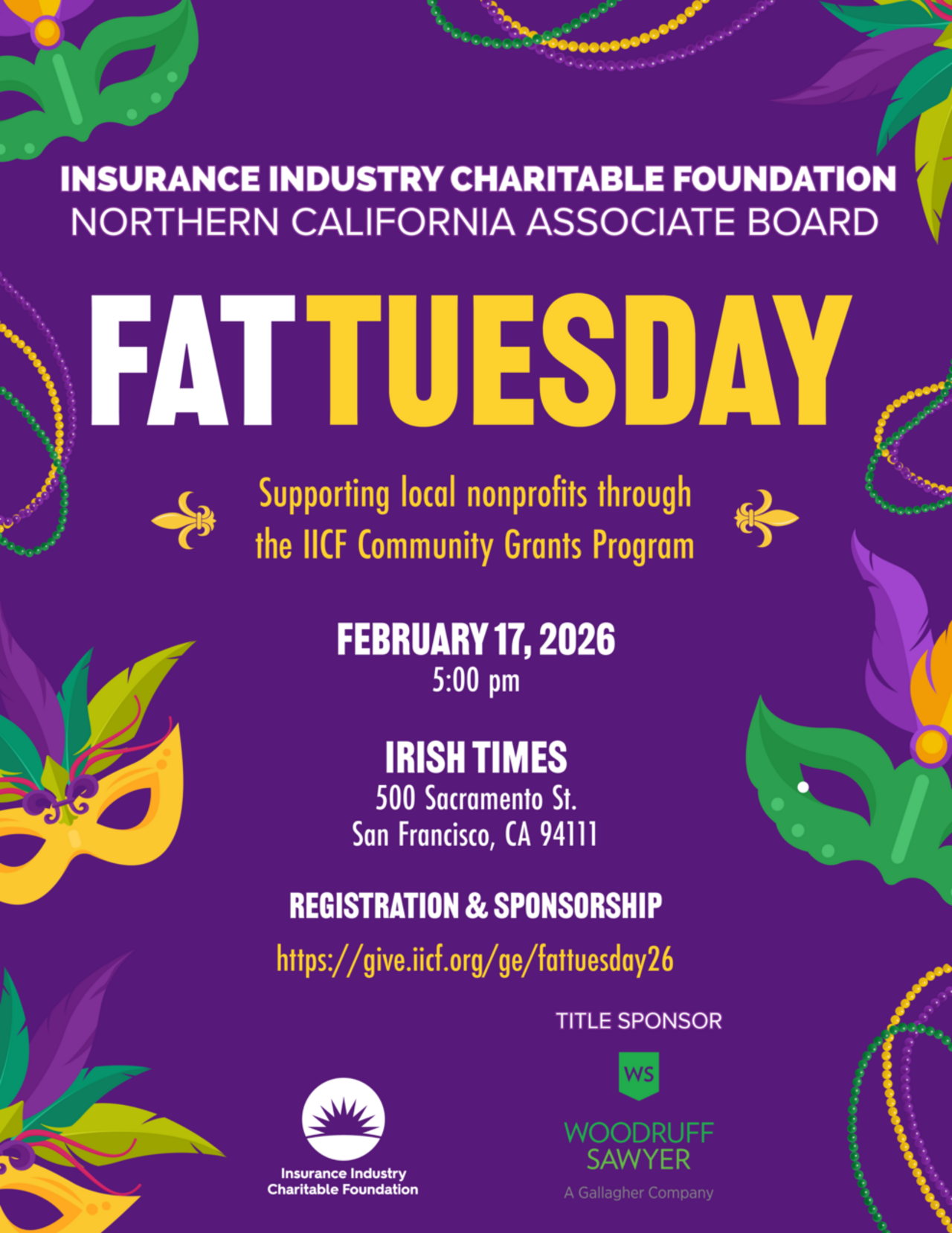 IICF Fat Tuesday 2026 logo