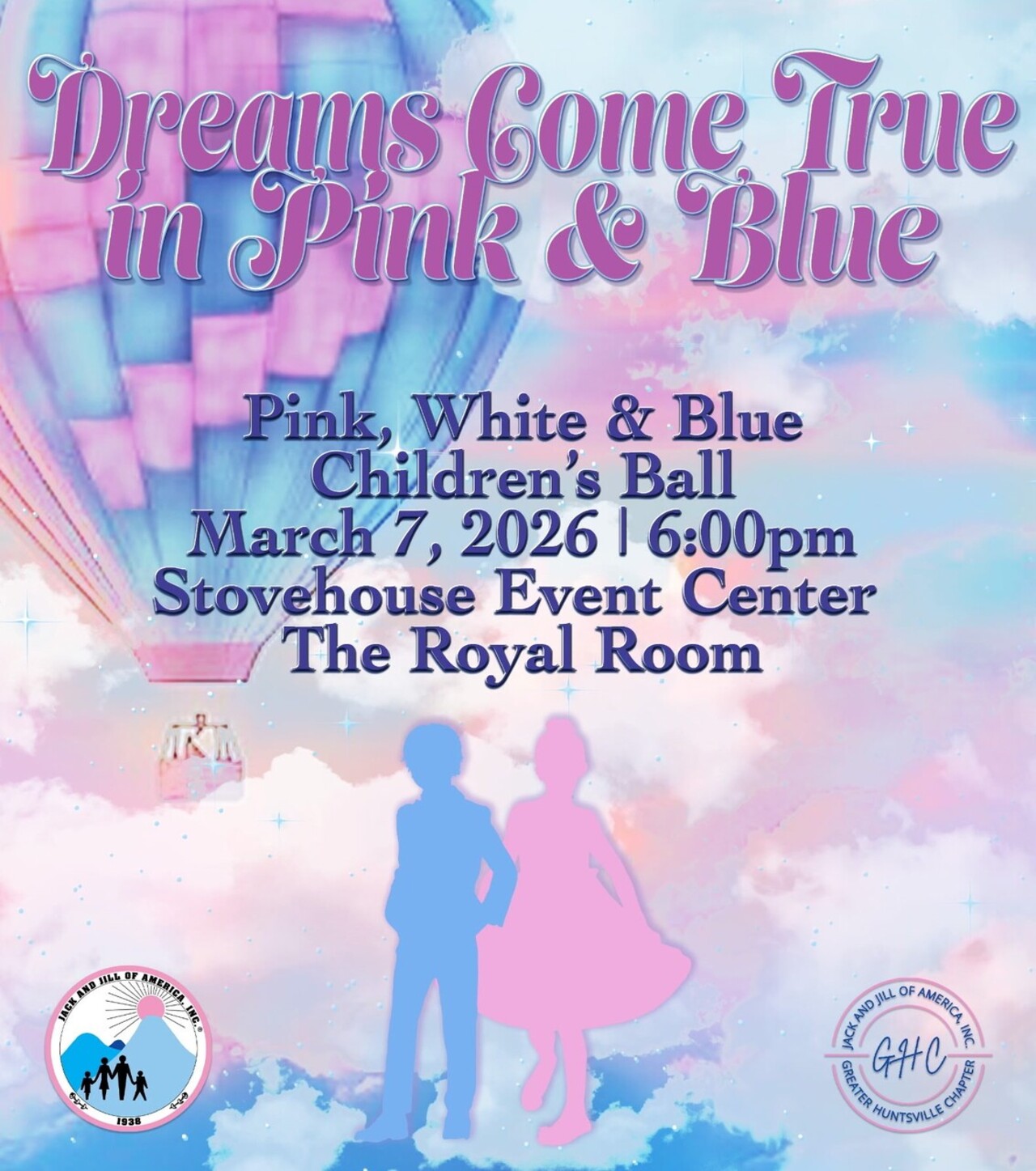 Pink, White & Blue Children's Ball logo