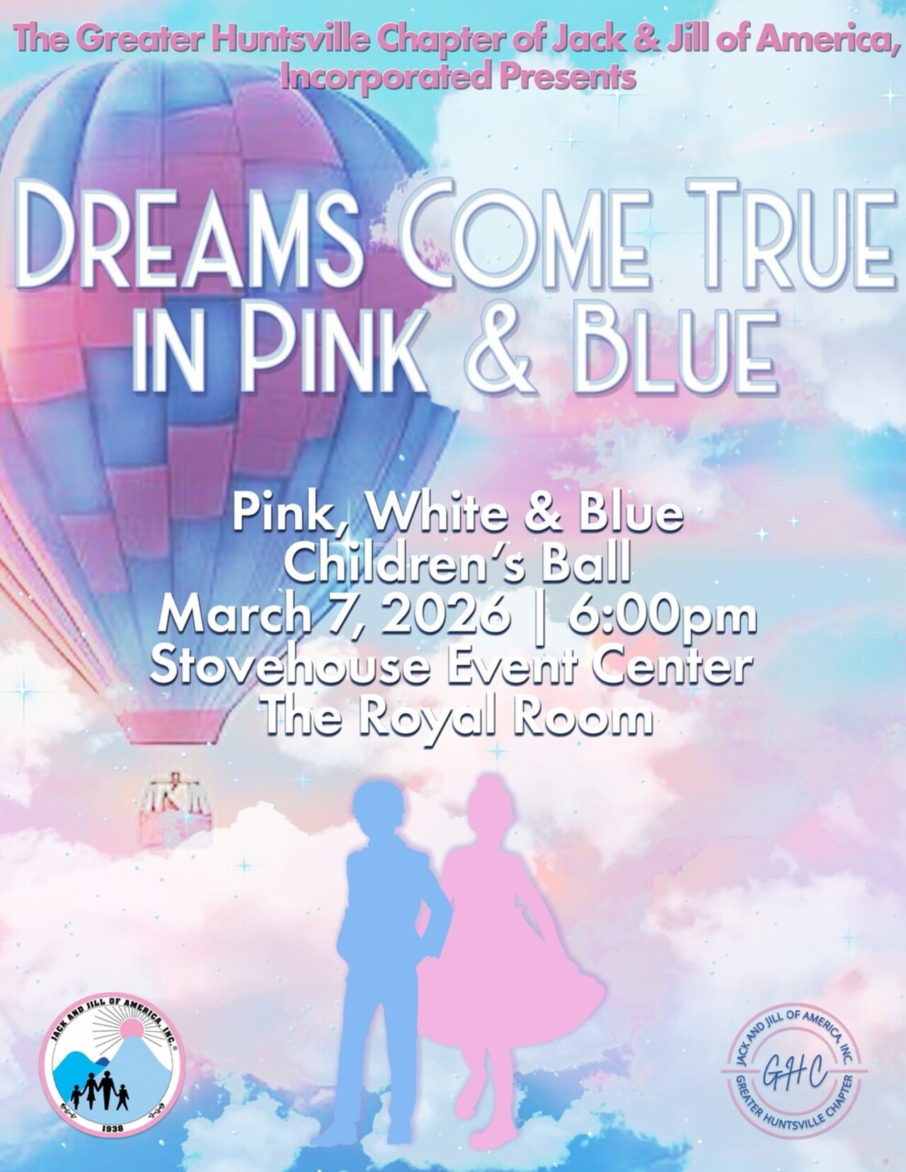 Pink, White & Blue Children's Ball logo