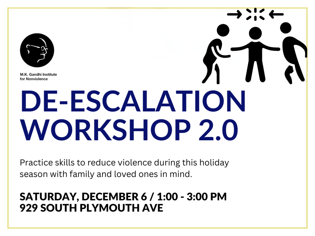 De-escalation 2.0 Workshop '25 logo